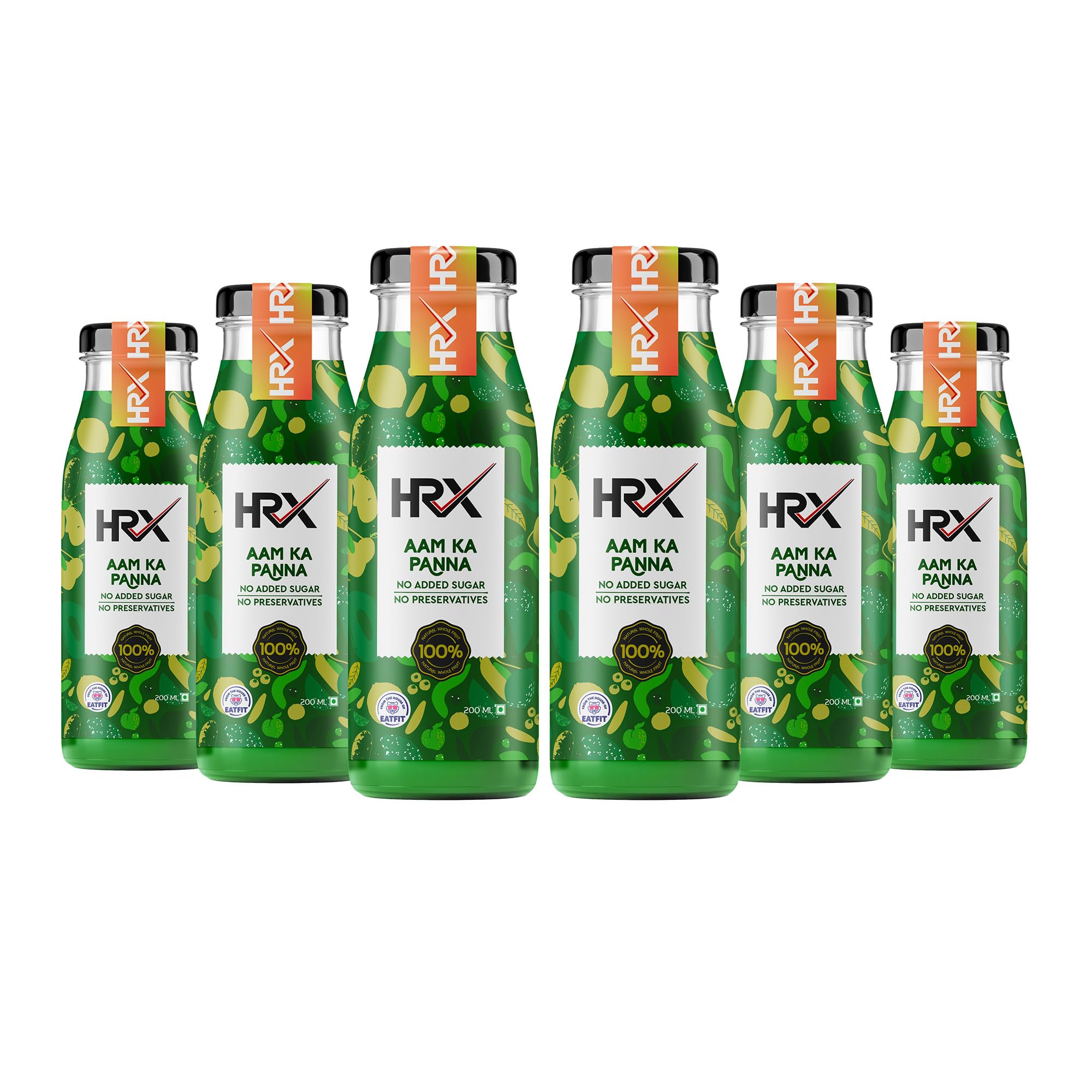 HRX Aam Ka Panna Mango Drink | Tangy and Sweet | No Added Sugar | Preservatives and Colours - 200ml (Pack of 6) (B0D73NTG18) Amazon Price History, Amazon Price Tracker