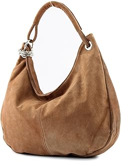T02 – Borsa in pelle scamosciata grande, Cognac2021, siehe Beschreibung