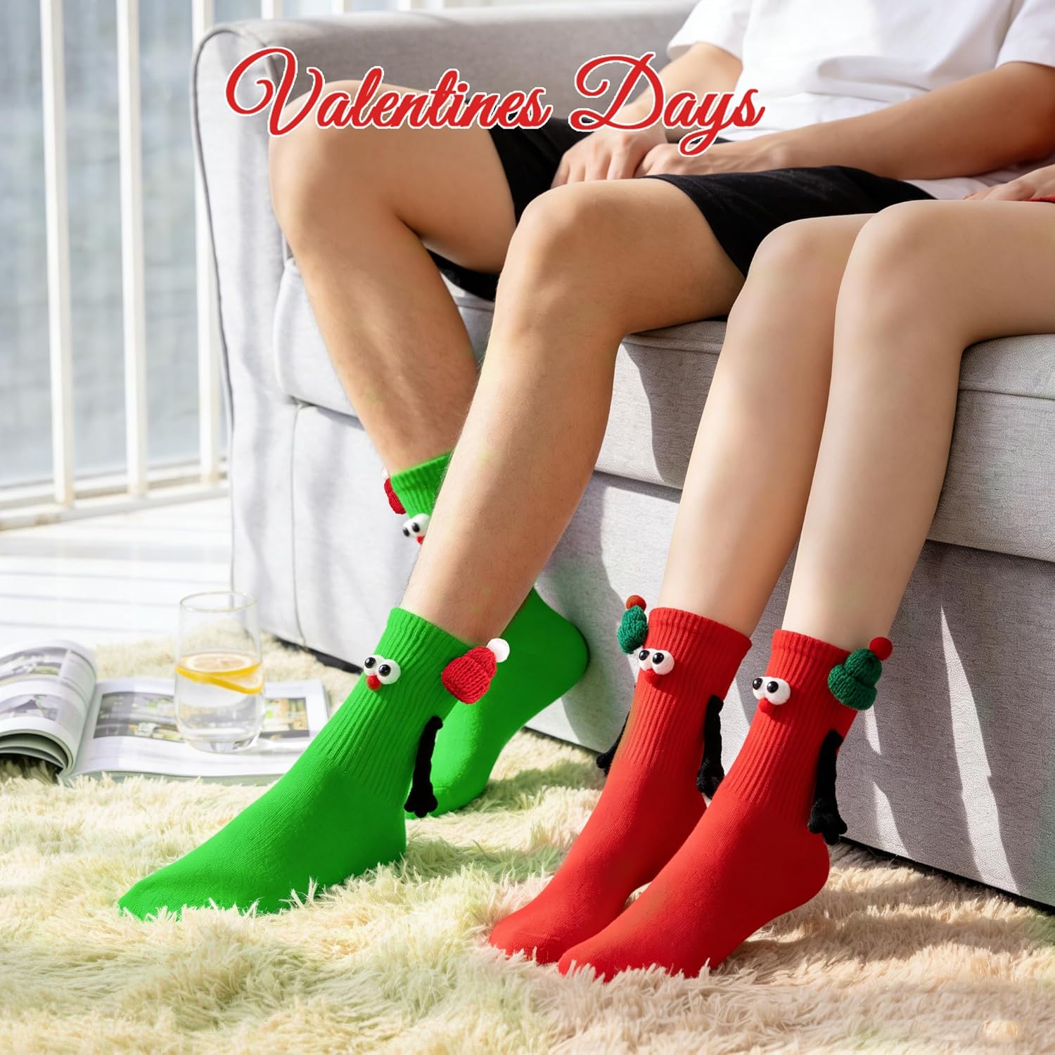 Banvih Funny Valentines Days Couple Socks - Valentines Day Gifts for Him&Boyfriends,Unique Birthday Gifts for Husband or Men - Image 2