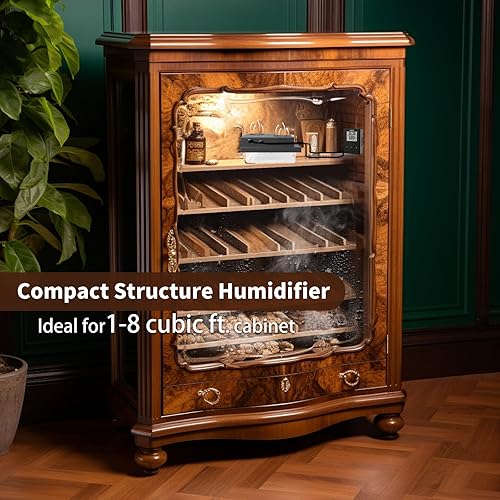 Miniatura 6 de Briidea Electric Humidifiers for Cabinet (10-50 Cubic Ft.), 60% RH80% RH Humidity Setting Values, Perfect Monitoring Temperature and Humidity, 12V