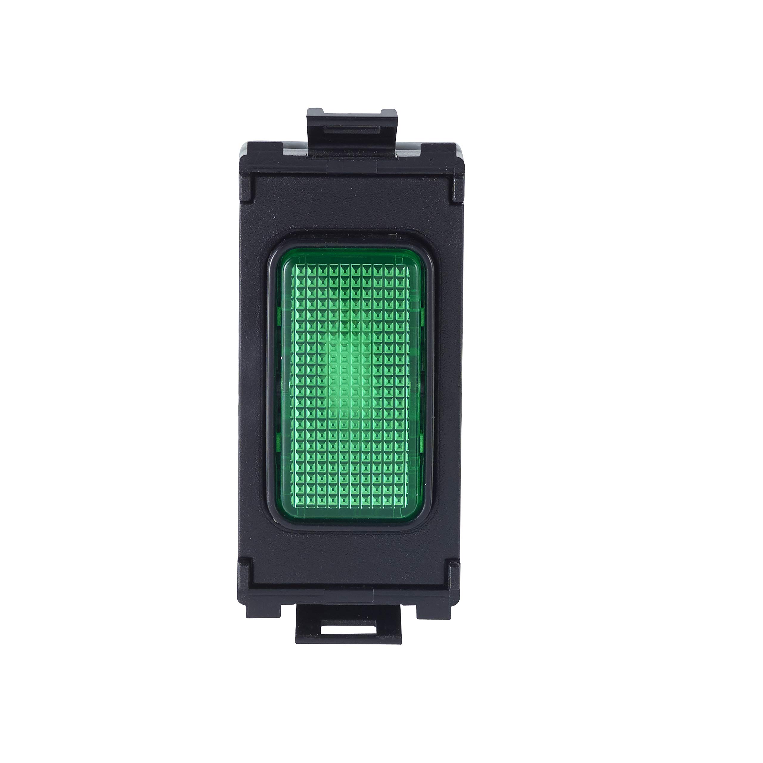 Schneider Electric Ultimate Grid System - Green Neon Indicator Light, Single Module, Industrial Control, 250V, GUGINDBG, Black, Pack of 6