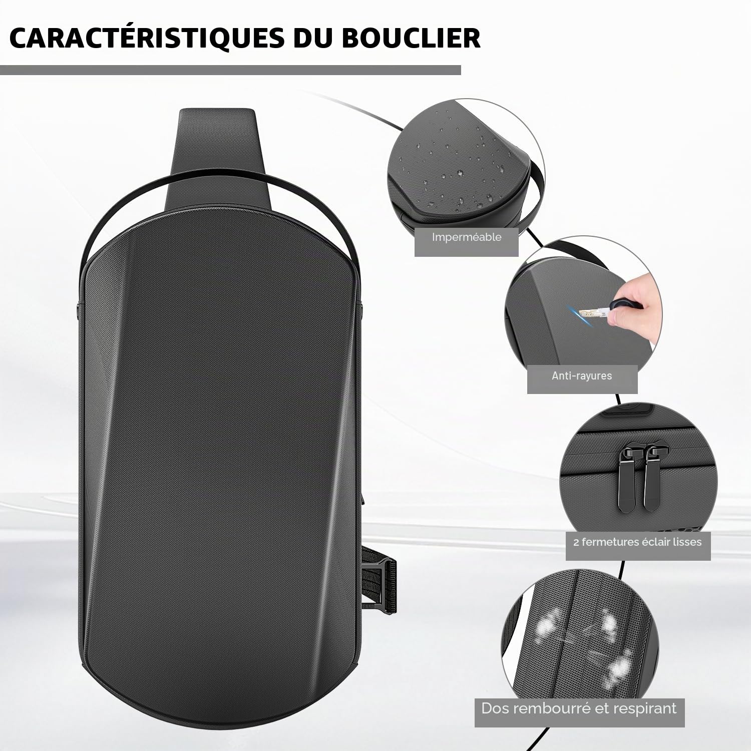 Sac de transport compatible avec Meta Quest 3S/Quest 3/Quest 2/Vision Pro/Pico 4, étui de voyage rigide compatible avec Kiwi Design, Noir , L