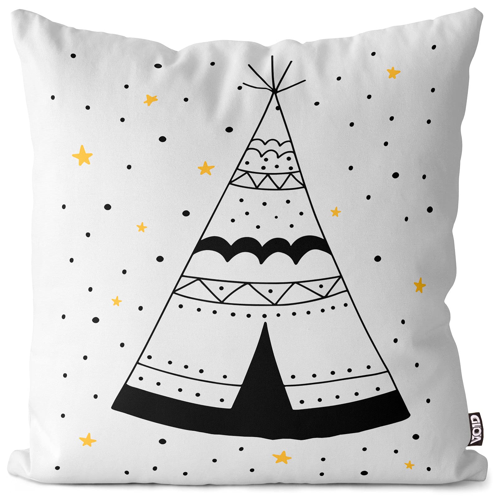 VOID Tenda Scandinava Bambini Cuscini federe Poliestere Impermeabile per Uso Outdoor e Indoor, Kissen Size:80 x 80 cm