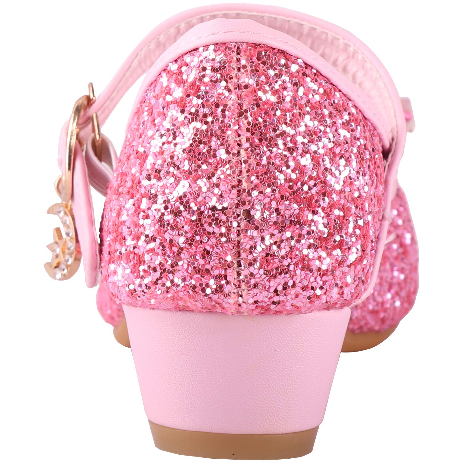 Chaussure Ballerines Princesse Fille à Talon Paillette pour Déguisement Ceremonie Mariage Carnaval Fête