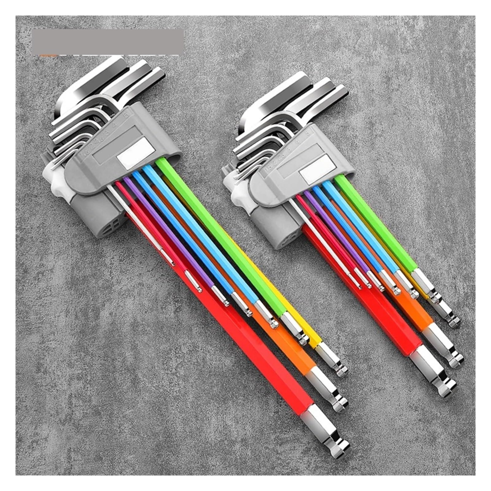 Chiave a brugola Set di chiavi a brugola cacciavite Set da 9 pezzi Chiave esagonale Chiave esagonale universale 6 Chiavi a sfera a sei lenti ad angolo Utensili manuali a colori ( Color : Standard ball