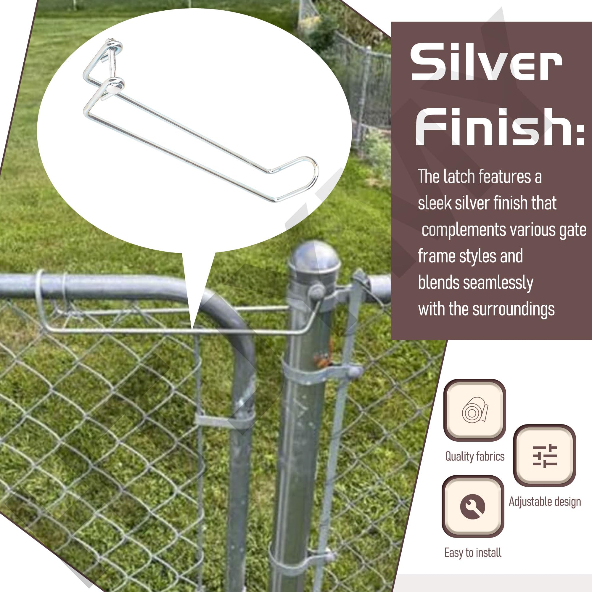 Two Way Gate Latch Over Throw Wire Arm Top Gate Latch Chain Link - Double  Driveway Drive Chainlink Wire Fit Residential Gate Frames Constructed  Either 1 1 8 Od 1 3 8 Tube Gate Latch Pull