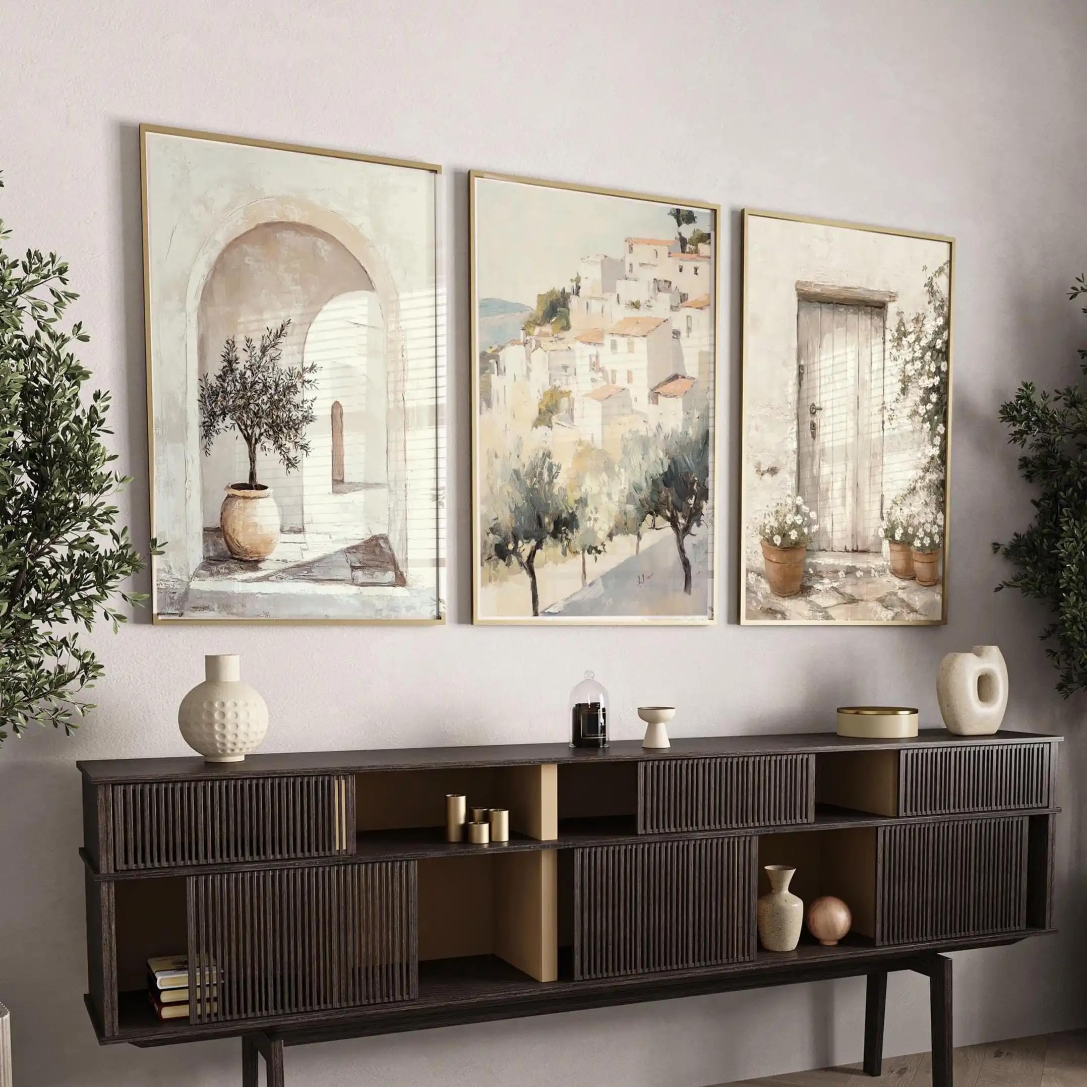 Ltjiajuypd Frameless Canvas Prints Costal Wall Art Light Cream Living Room Neutral Coastal Beige Decor(60X85cm-3Pcs)