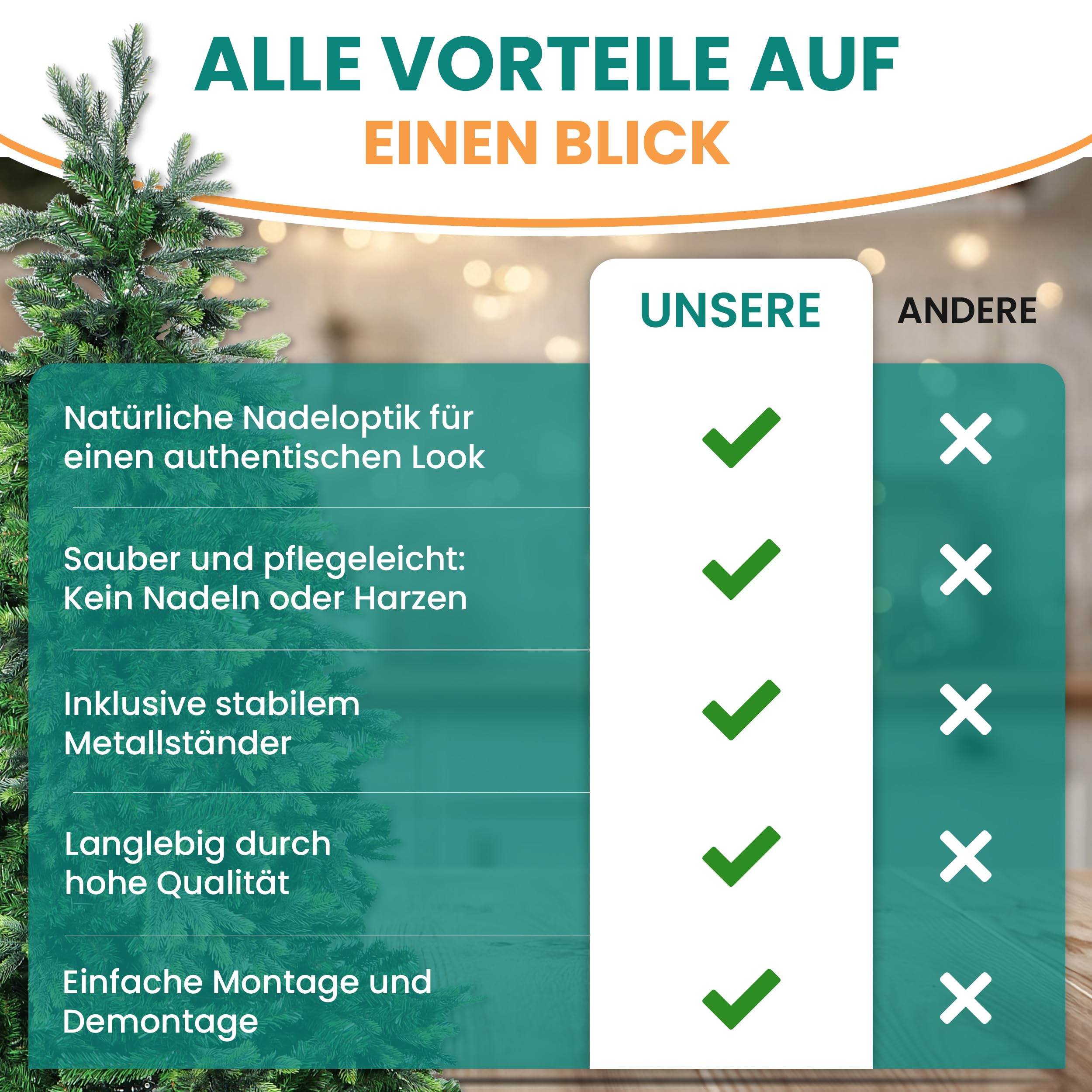 Arbre de Noël Artificiel épicéa 180 cm modèle BonTree mélange PE/PVC