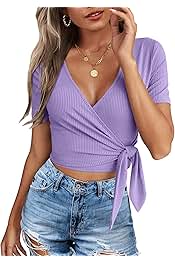purple satin smoke print stirrup hem ruched bust crop top
