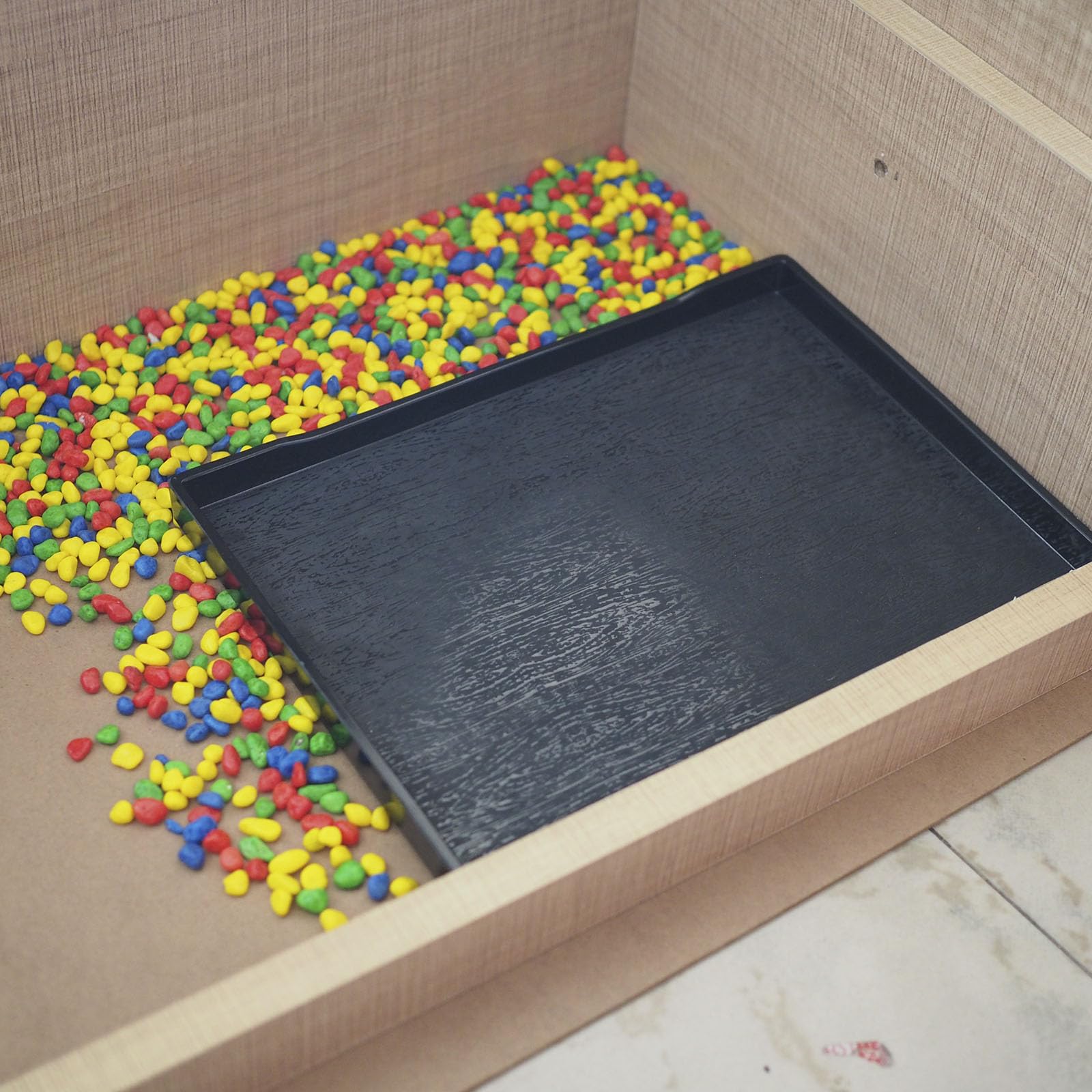 OMEM Grand Bol pour Reptiles - pour Nourriture et Eau - Convient également pour Le Bain (L, Noir) - 3