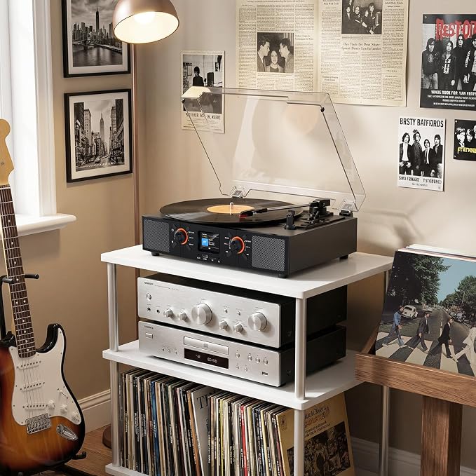 Tocadiscos Vintage Belt Drive con Bluetooth y Parlantes miniatura 9