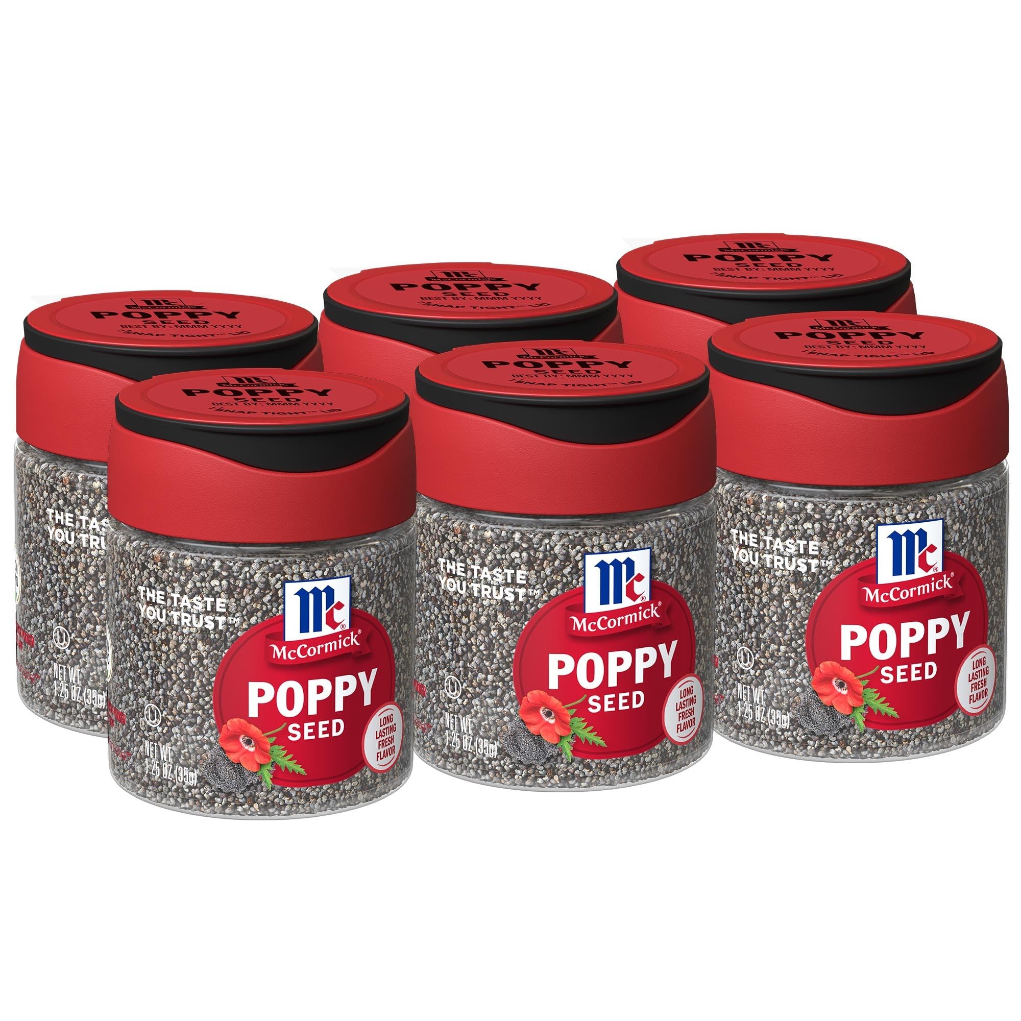McCormick Poppy Seed, 35.4 Grams Unit (Pack of 6)
