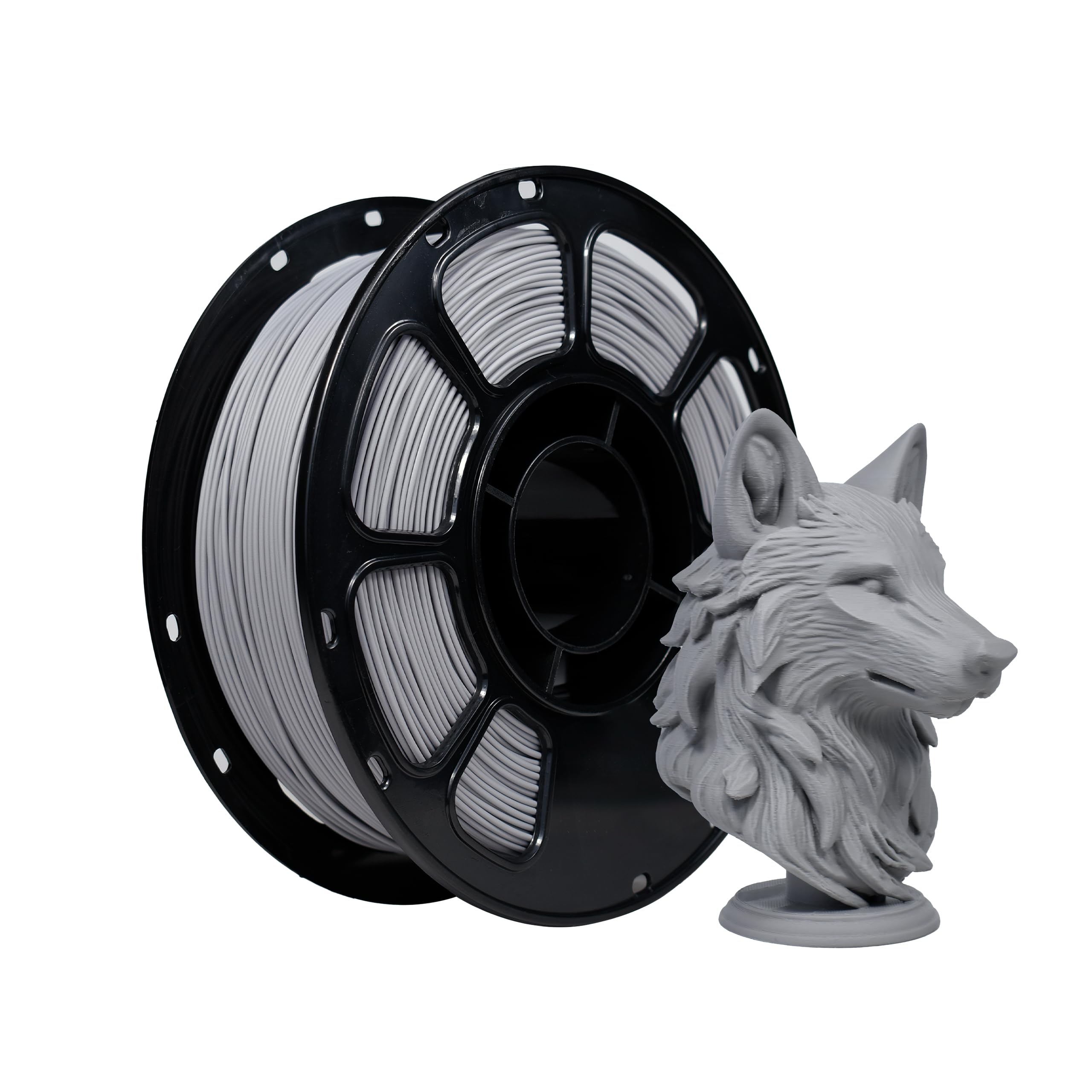 iBOSS Matte PLA Plus Filament, Gray 1.75mm 1kg 3D Printing Filament, Neatly Wound PLA+ Matte Gray Filament, Fits Most FDM 3D Printers, 1kg Spool (2.2lbs)