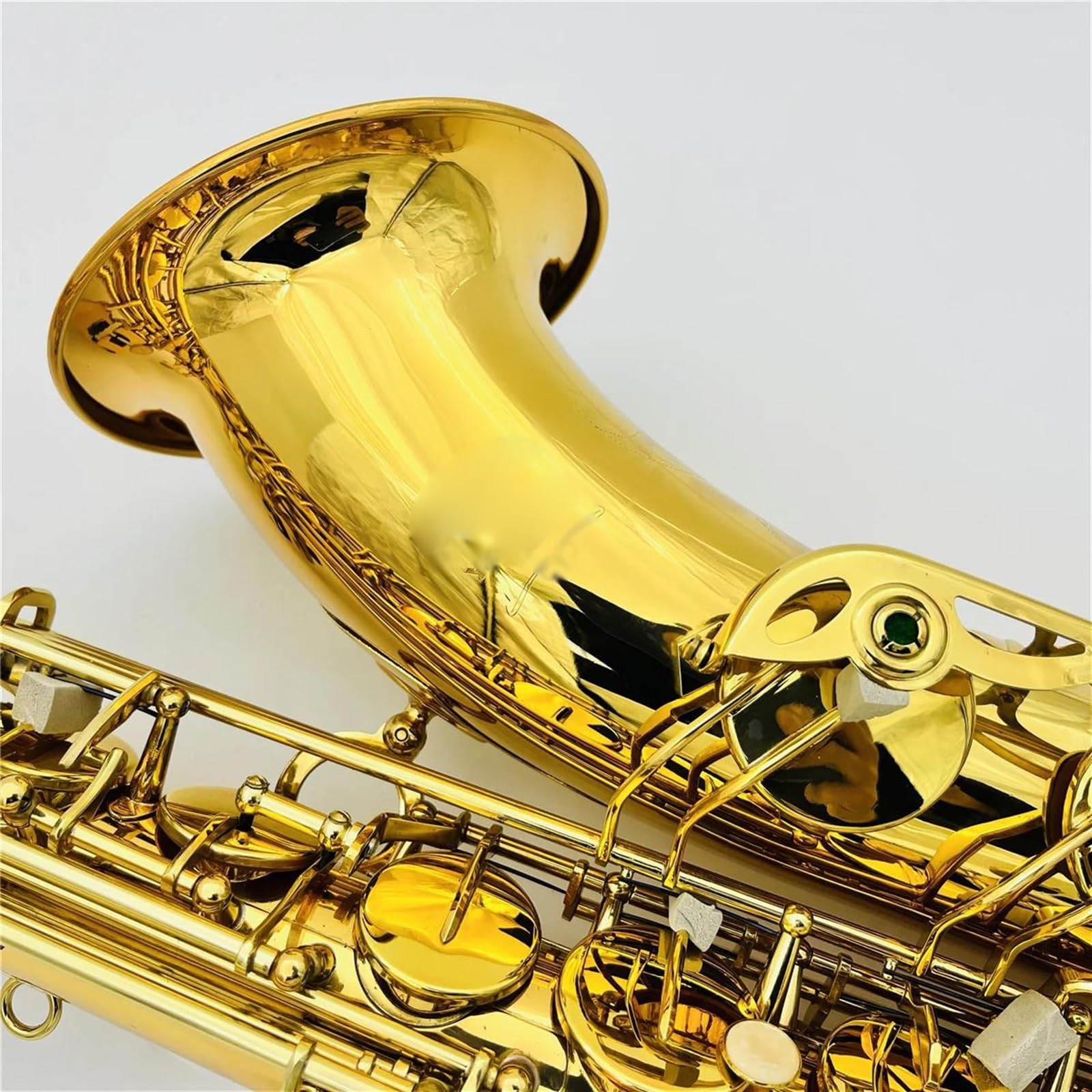 Saksofon Studencki Saksofon Tenorowy Bb Tune Mosiądz Lakierowany Złoty Profesjonalny Instrument Dęty Drewniany Z Futerałem Akcesoria Do Ustników (Color : High-end bag)