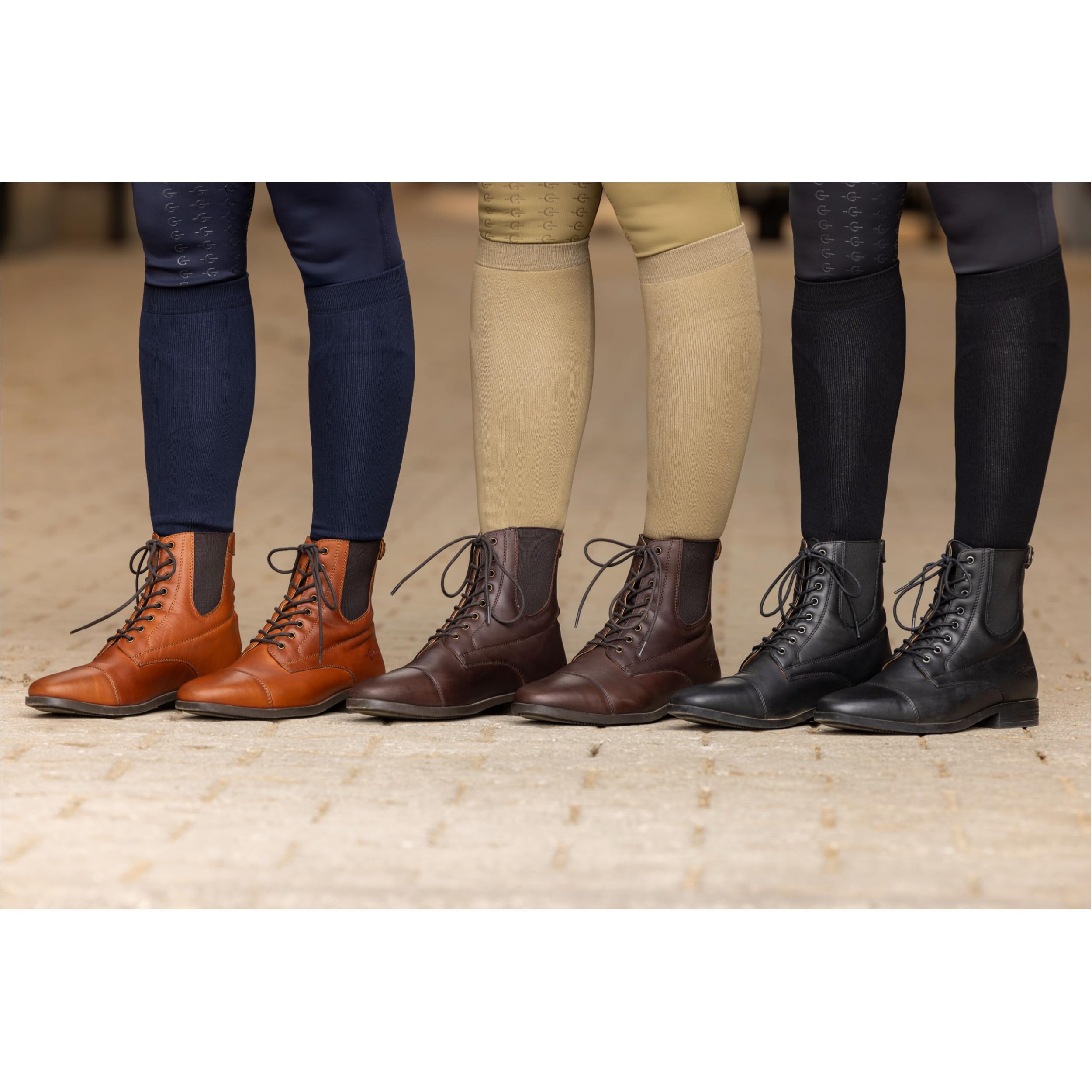 Covalliero - Reitstiefeletten Premium FS26 – Kinder, Herren & Damen Stiefeletten – mit Elastikeinsatz & Reißverschluss – Reitschuhe in Schwarz – Größe 35-45
