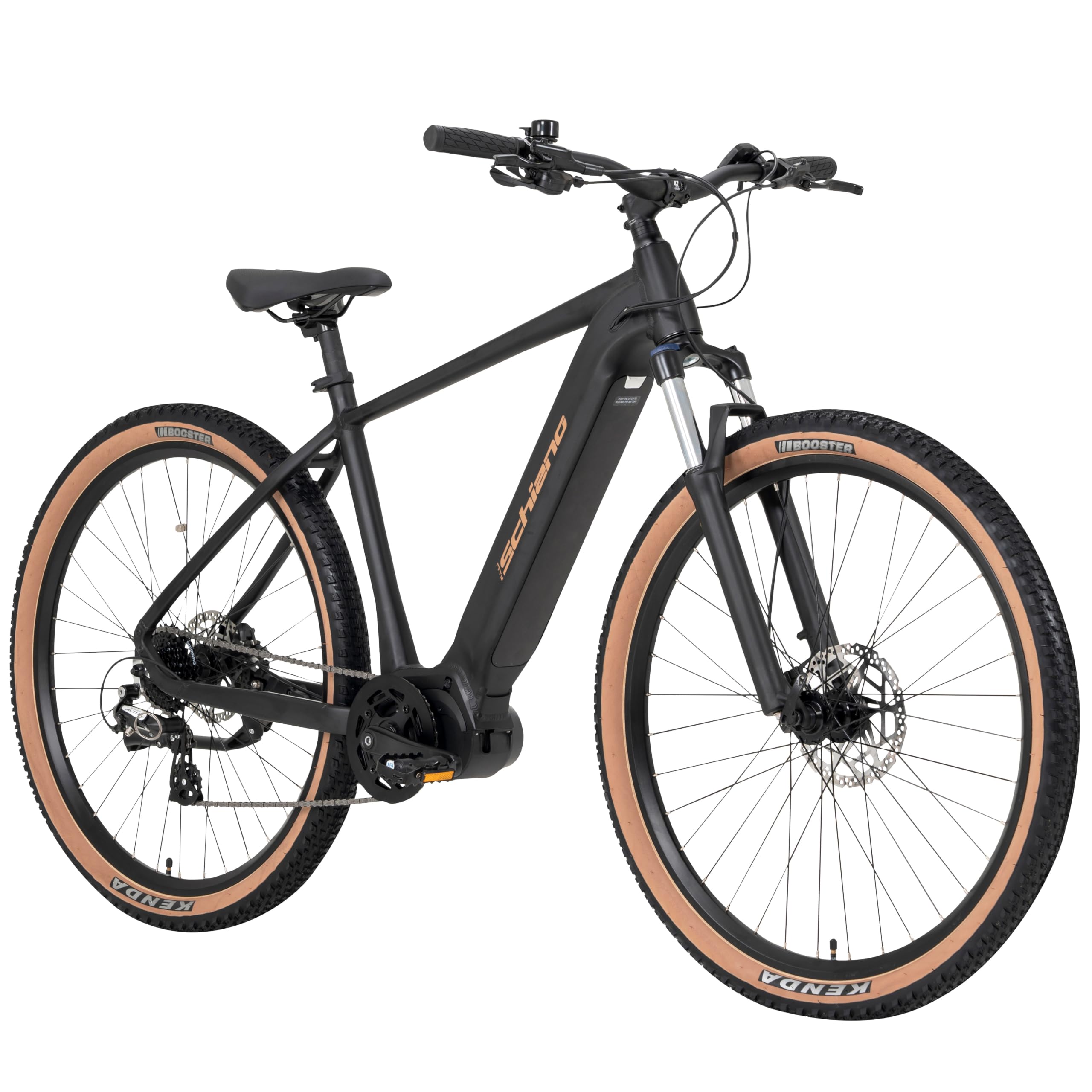 F.lli Schiano Bicicleta Electrica Montaña 29", Motor Central 80Nm, MS29 | Bici Electrica MTB, Bateria Extraible 20Ah 720Wh, Display con USB, Negro