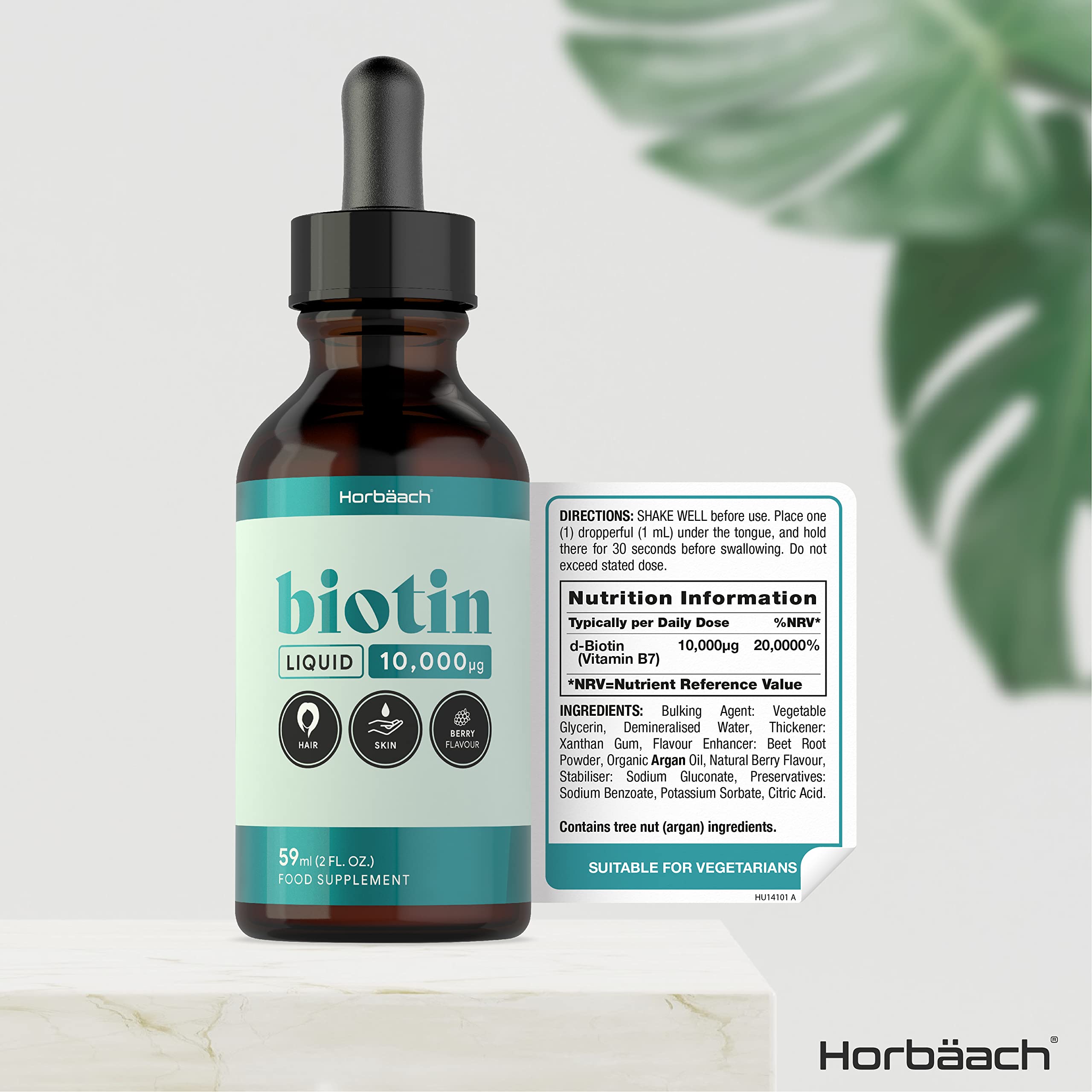 Buy Biotin Hair Growth Supplement 10000 mcg Liquid Drops 59 ml