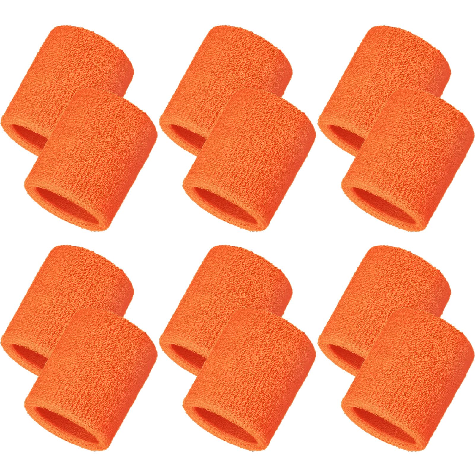 Bememo 12 Pcs Sweatbands Wrist Bands