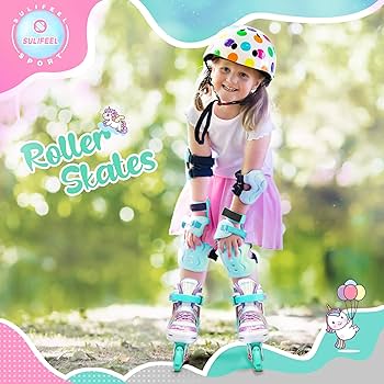 Amazon.com : SULIFEEL Rainbow Unicorn Inline Skates for