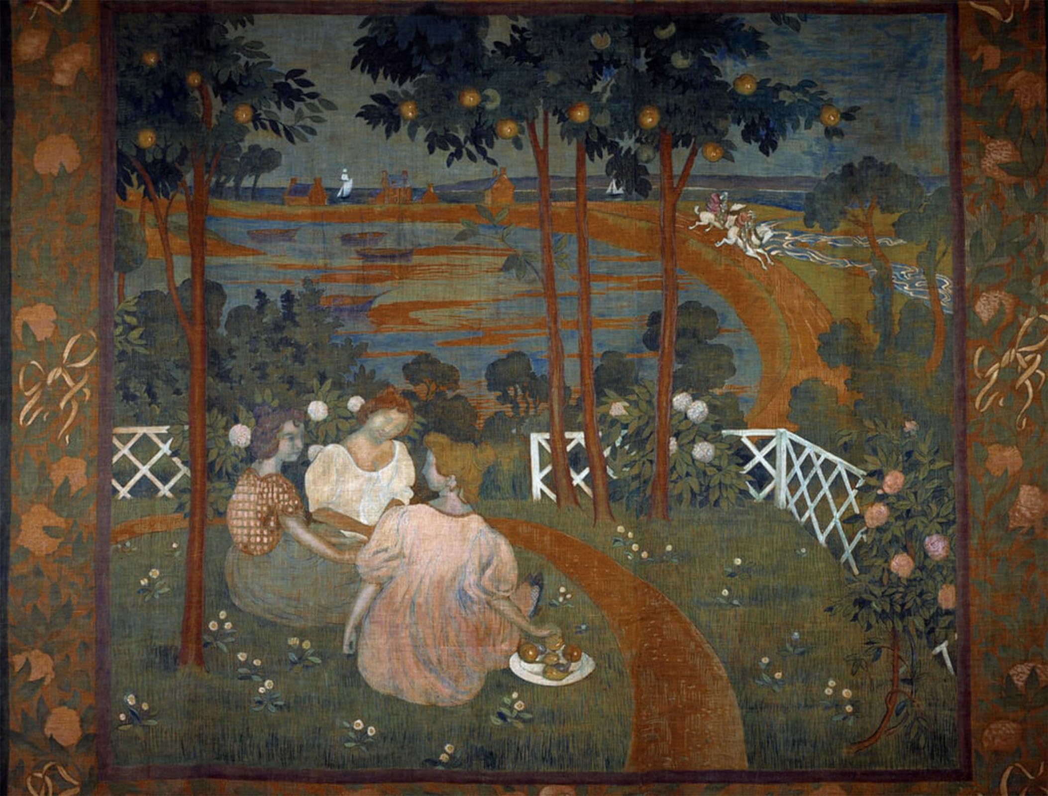 ARTXLXXBN Famous Prints Artwork Pictures Poster Painting Art the Day of Chivalry Project for by Maurice Denis Artwork Landscape Pictures for Home Decor 60x90cm