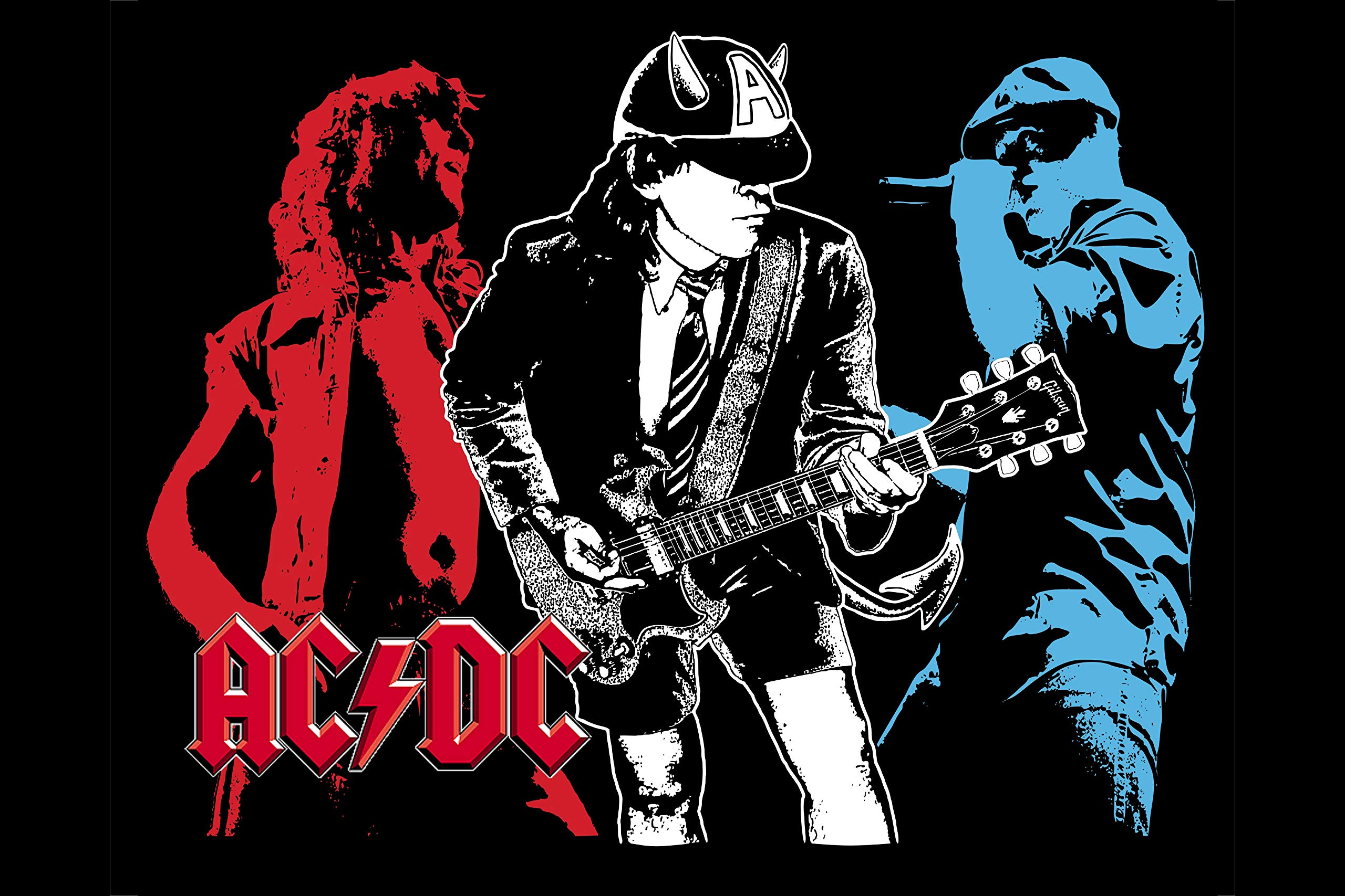 IMPOSTER AC/DC Rock Band - Classic Rock Music Vintage Posters | Paper, 12x18 inches, No Sticker, Design 3