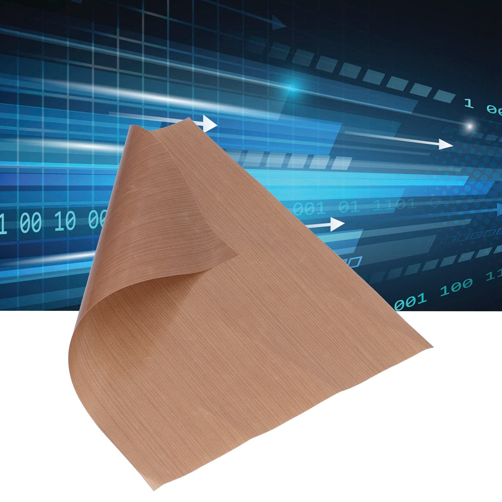 Cocoarm Tkanina Wysokotemperaturowa Arkusz Transferowy z Włókna Szklanego PTFE 100 X 1000 Cm Akcesoria do Pras Termicznych Nieprzywierająca Powłoka Wielokrotnego Użytku Nadaje się do Krojenia Prasy
