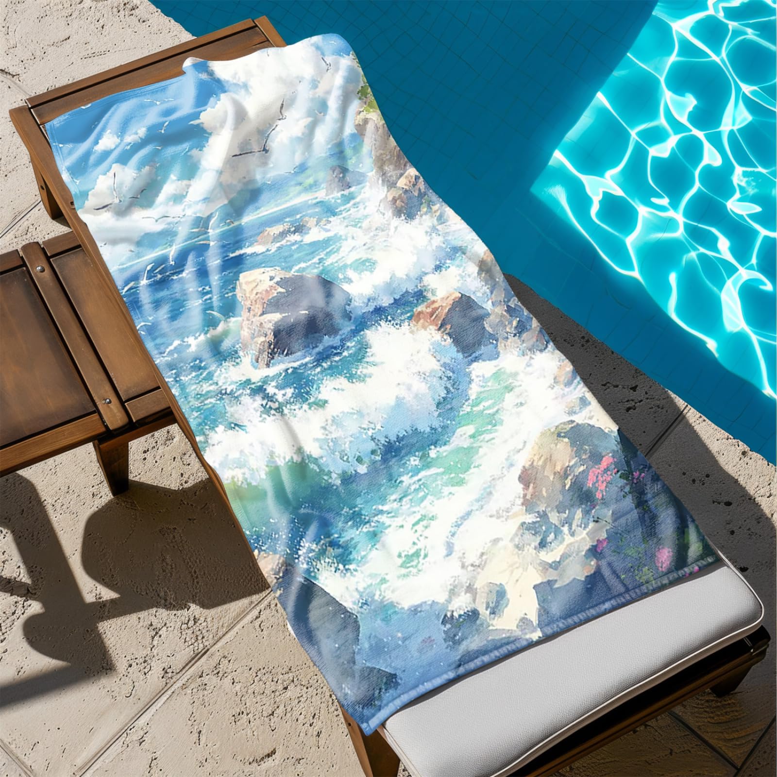 Tapis de Plage XXL Anti Sable Pierres Plage Serviette Piscine Adulte,Natte De Plage Pliable, Voyage Accessoires De Plage Camping,Serviette de Bain Personnalisée