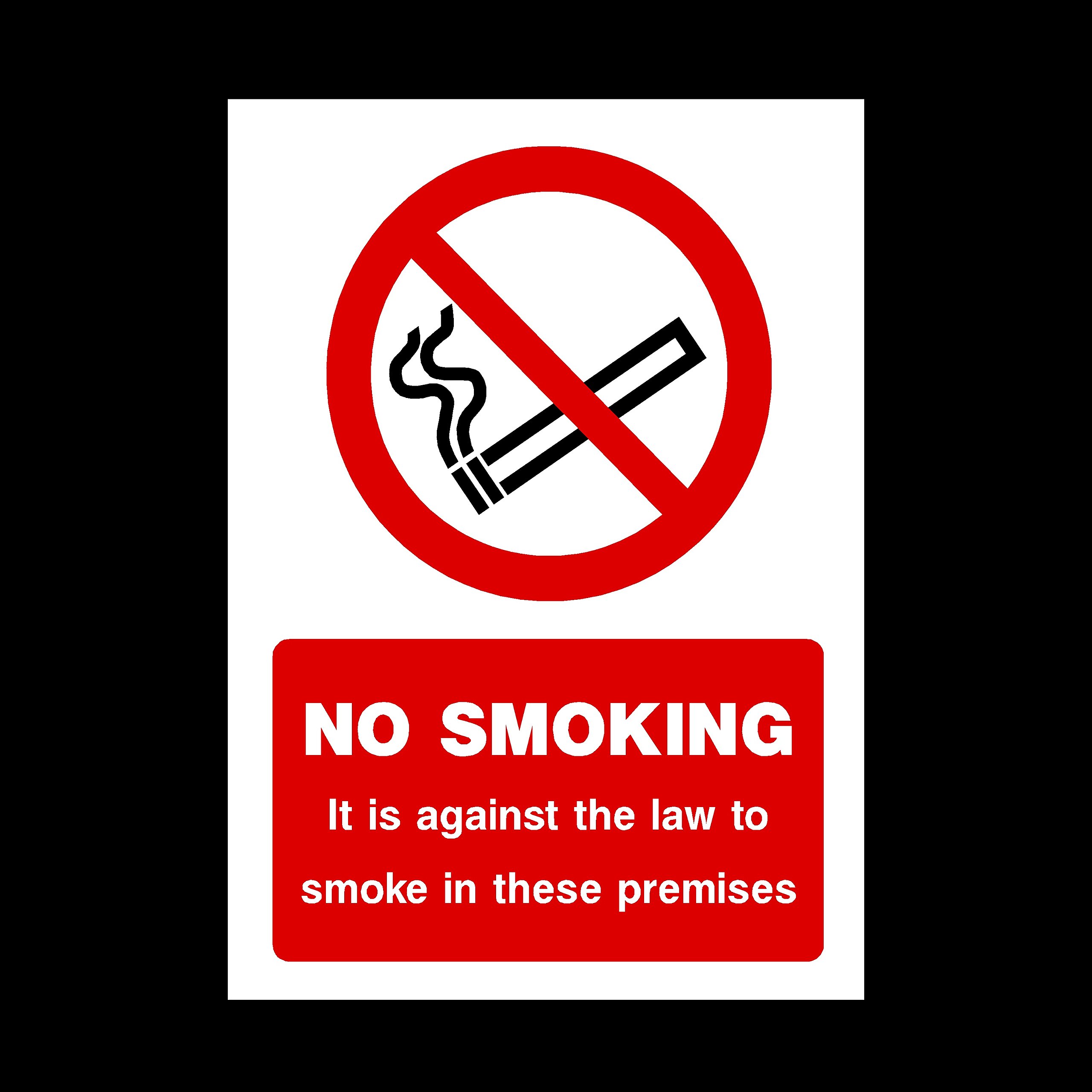 Ussp&S Peach No Smoking Sign - Self Adhesive Sticker - (A5) 150X200mm (Misc9)