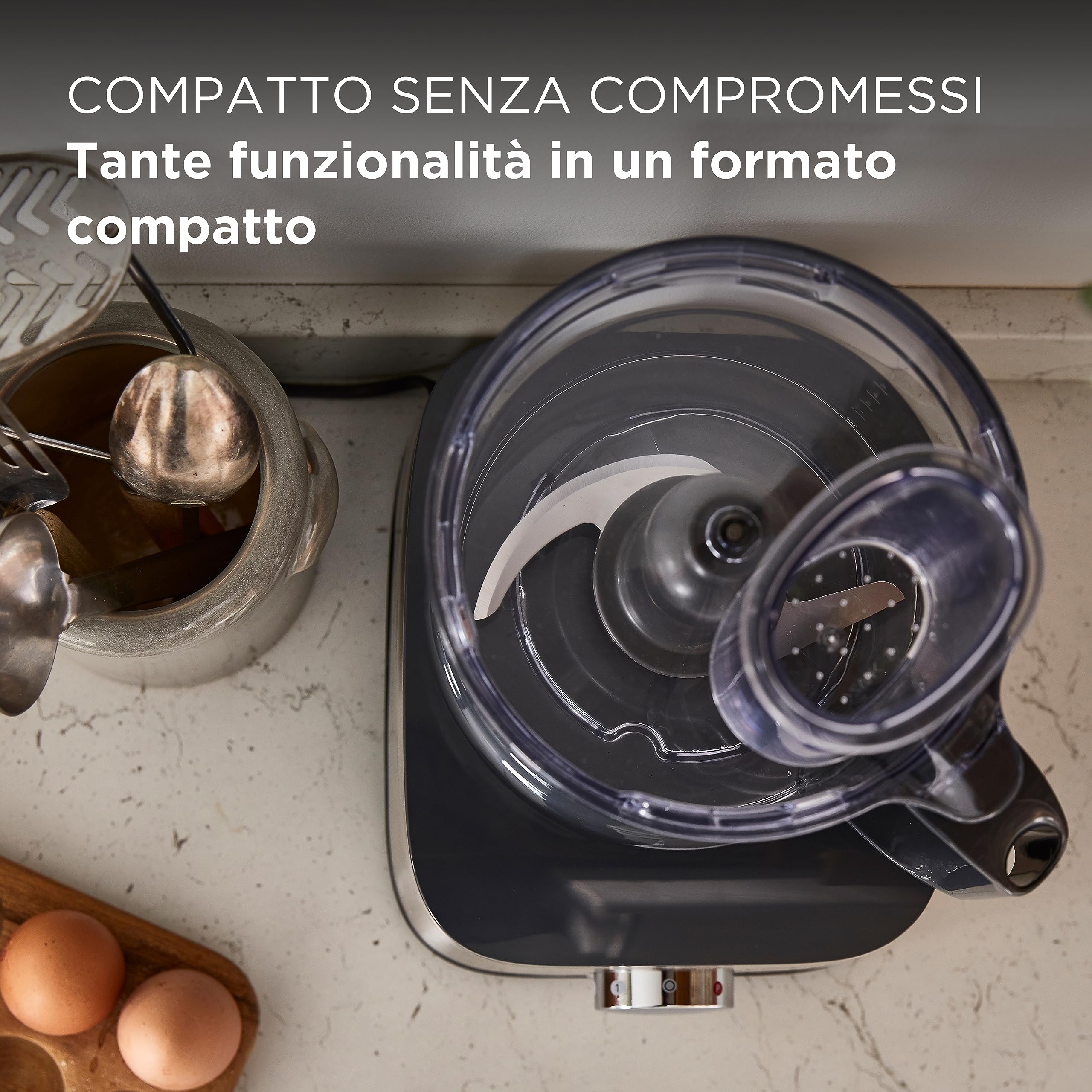 Kenwood Fdm307 Processore alimentare, nero/argento