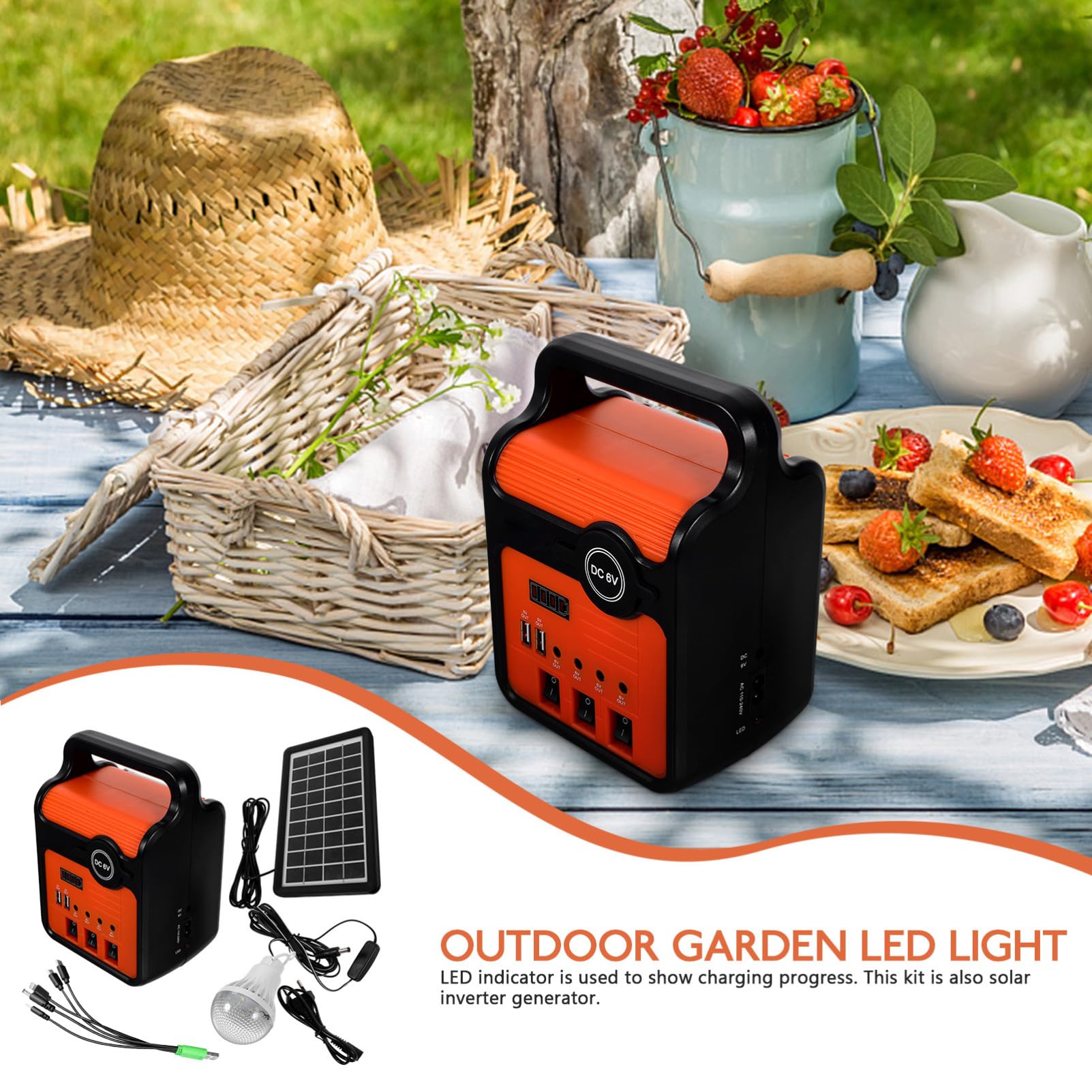 Generador de Energía Solar 220v 25w, Compacto y Silencioso