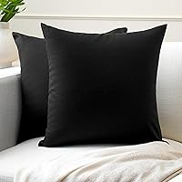 Vista 24 de Encasa XO Juego de 4 fundas de almohada de 24 x 24 pulgadas Sin relleno Fundas de almohada de algodón para sala de estar, cama, sofá, sofá