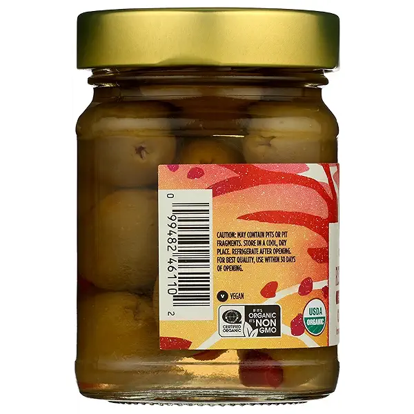 Organic Red Pepper Stuffed Olives, 4.23 Ounce 5