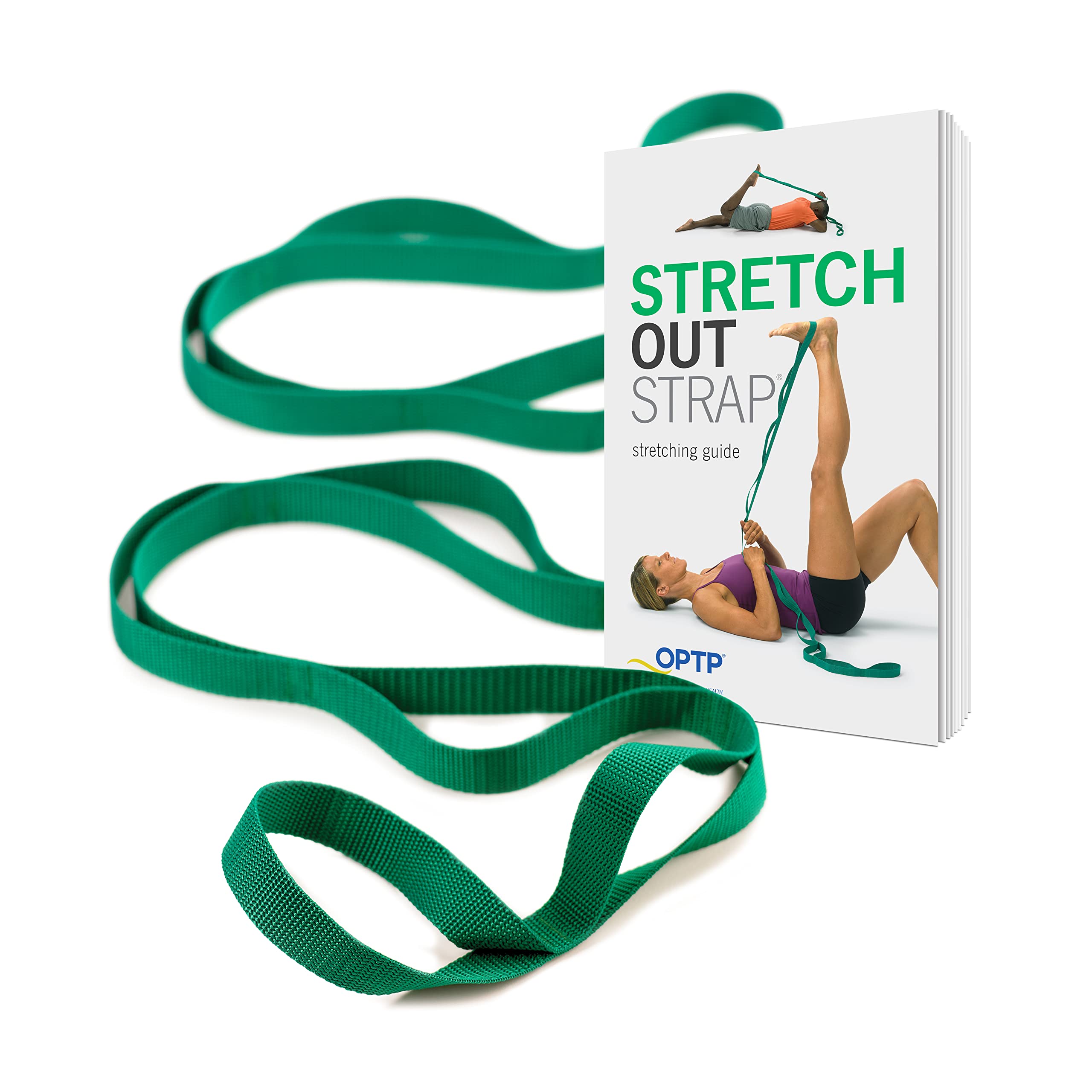 The Original Stretch Out Strap with Exercise Book by OPTP - Top Choice of Physical Therapists & Athletic Trainers