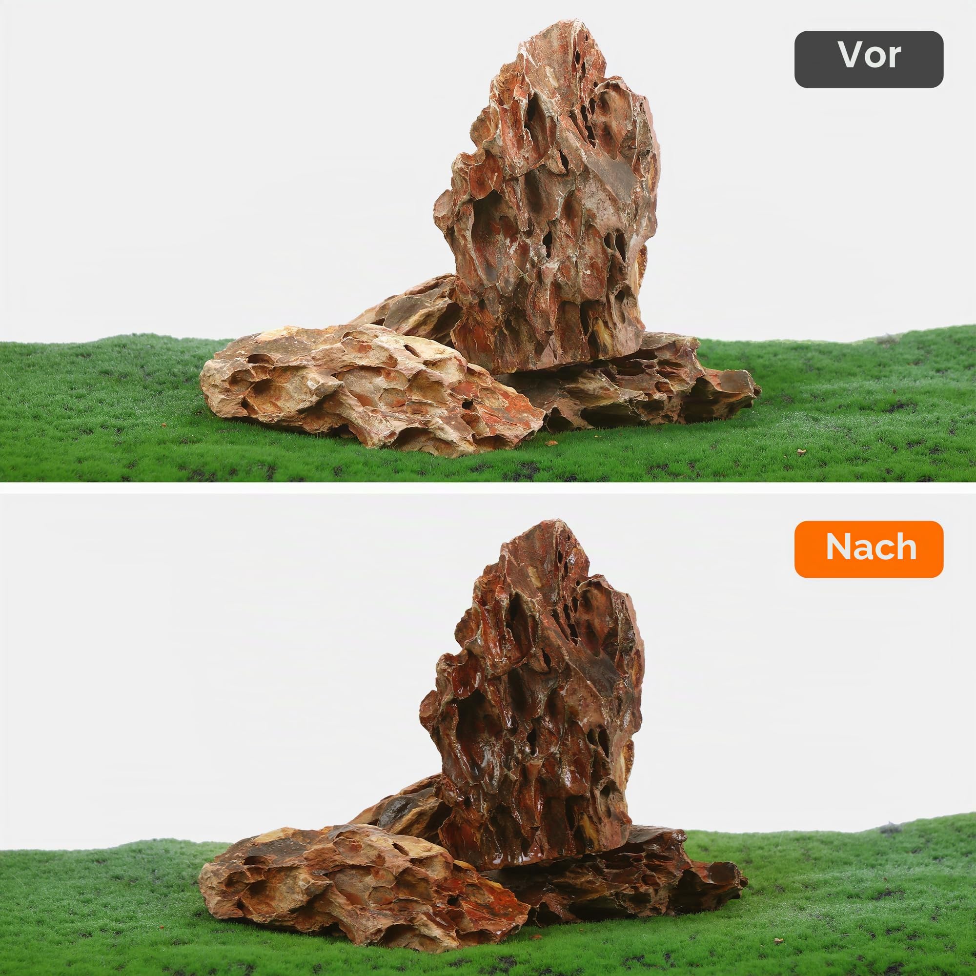 4 natürliche Aquariumsteine, 5,5 bis 15,5 cm, perfekte Steine für Aquarien, Landschaftsbaumodelle, Tankdekoration, Amphibiengehege – Drachensteine
