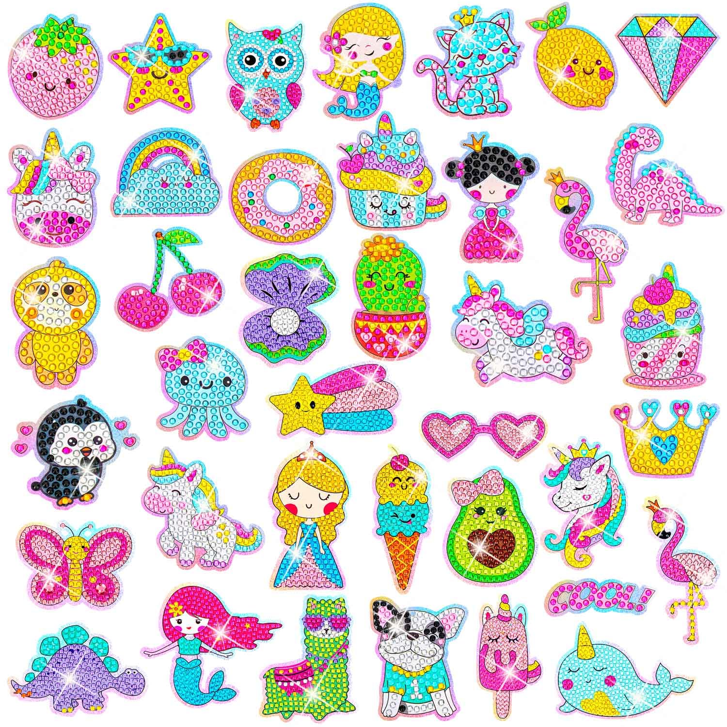 EAPHANT Diamond Art Kits for Kids 39 Designs 4000+ Gems Diamond Stickers Art and Crafts for Kids Ages 4-8 8-12 5D DIY Diamond Mosaic