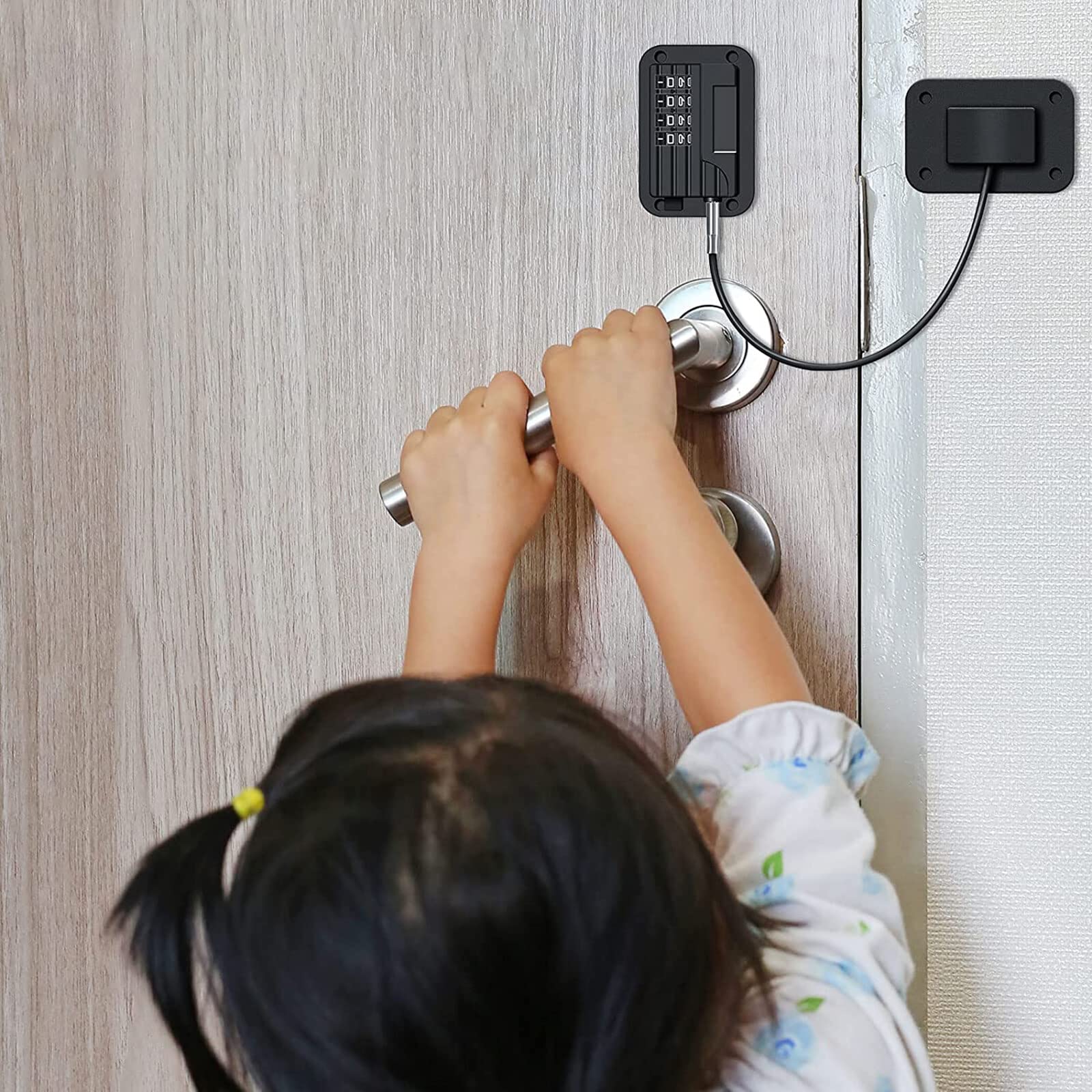 Lot de 4 Cadenas Frigo à Code,Verrou Sécurité Enfant,Serrure Adhésive | pour Réfrigérateur,Fenêtre,Congélateur,Tiroir & Porte,Sans Perçage,Protection Bébé Anti-Ouverture