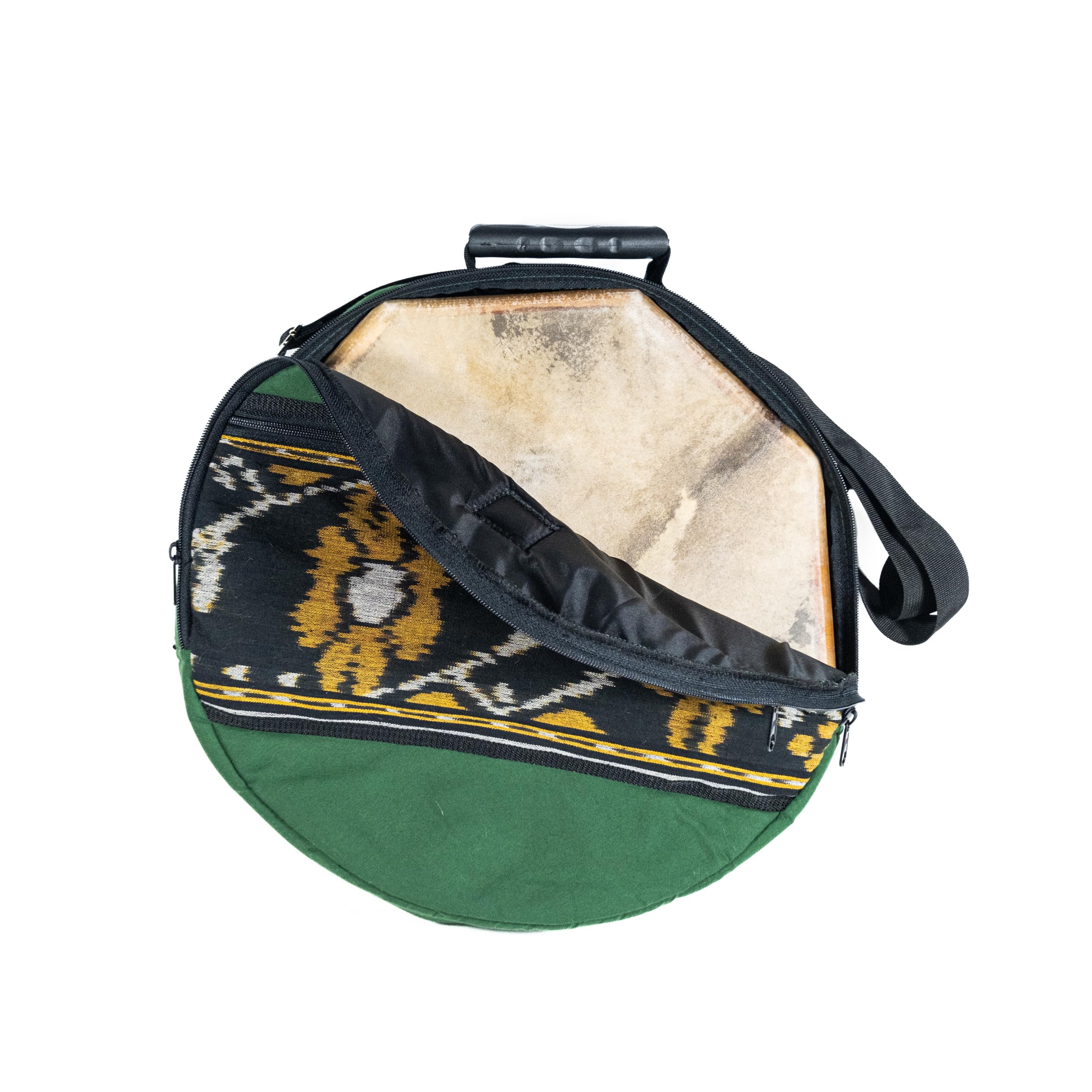 Sac de tambour en coton Drums for Schools pour tambour 55 cm de diamètre vert