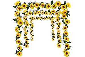 Sunflower Backdrop for Baby Shower - 22.5 Feet Artificial Sunflower Garland