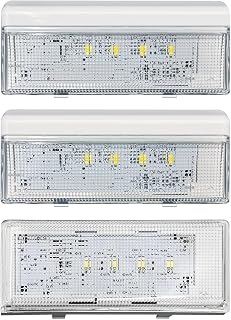 WISINY W10515058 and W10515057 Refrigerator LED Light 2PCS with Cover Compatible for Whirlpool Refrigerator LED Light Replaces WRS325FDAM04 WRS325FDAM02 WRS325FDAM01