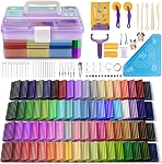 Aestd-ST Polymer Clay 50 Colors, Oven Bake Modeling Clay for Kids | DIY Starter Kit, 20 Sculpting Tools & Accessory, Easy to Shape, Non-Sticky, Color, Storage Box, Gift for Kids & Artists