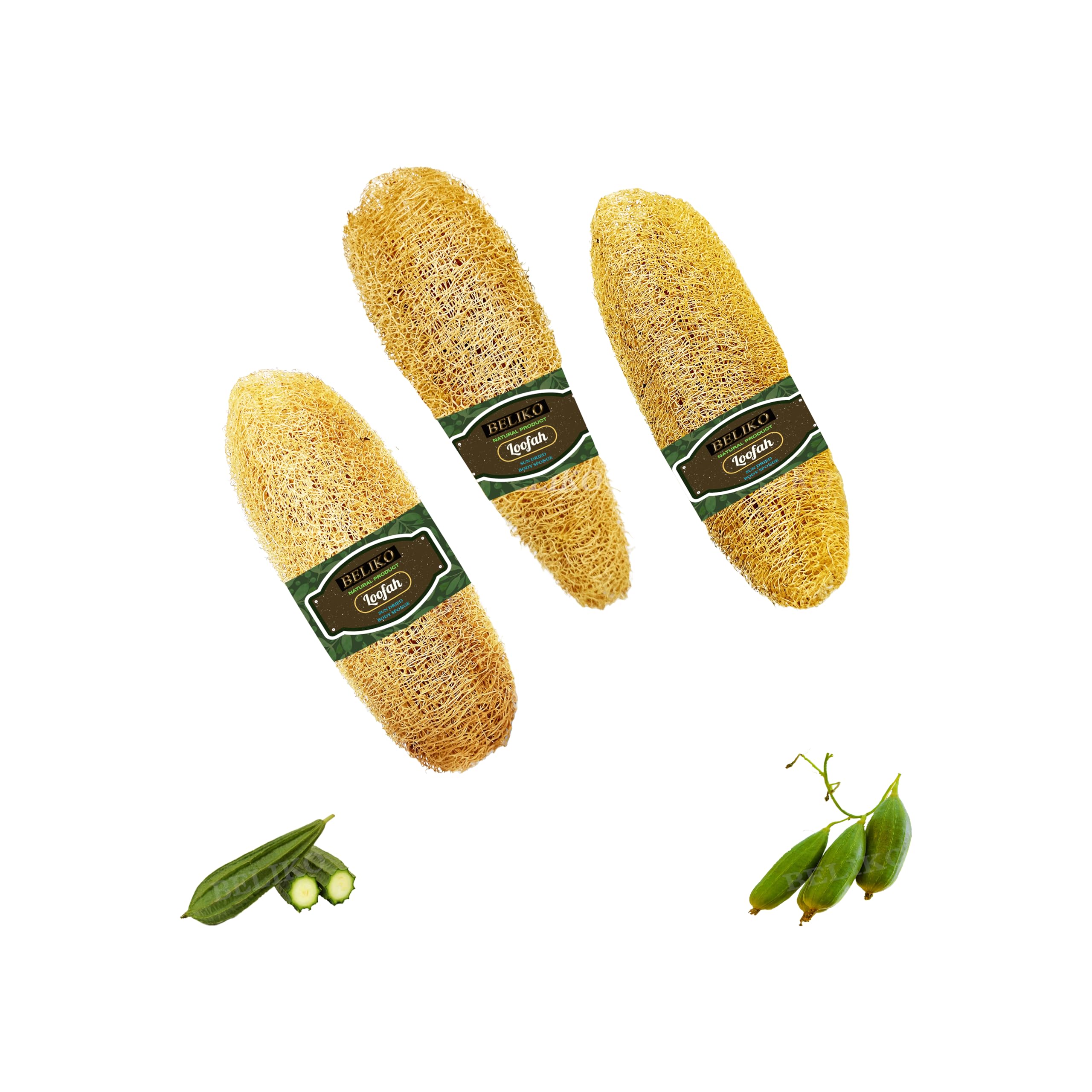 Natural Loofah Sponge Body Scrubber 3 Piece|Luffa (Peerkangai) Bath Scrub Is Body Cleansing Removing Dead Skin Cells|Natural Loofah|Ridge Gourd Scrubber For Women & Men (Pack Of 3)-image-16