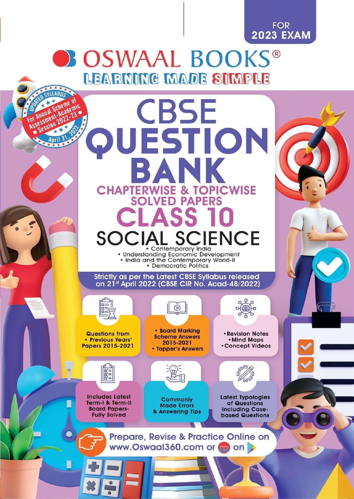 Oswaal CBSE Chapterwise & Topicwise Question Bank Class 10 Social Science Book (For 2023 Exam)