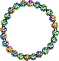 Vista 506 de Amazing Gemstone Pulsera de cristal para mujeres y hombres, pulsera de cristal curativo de protección, pulsera elástica con cuentas de piedras