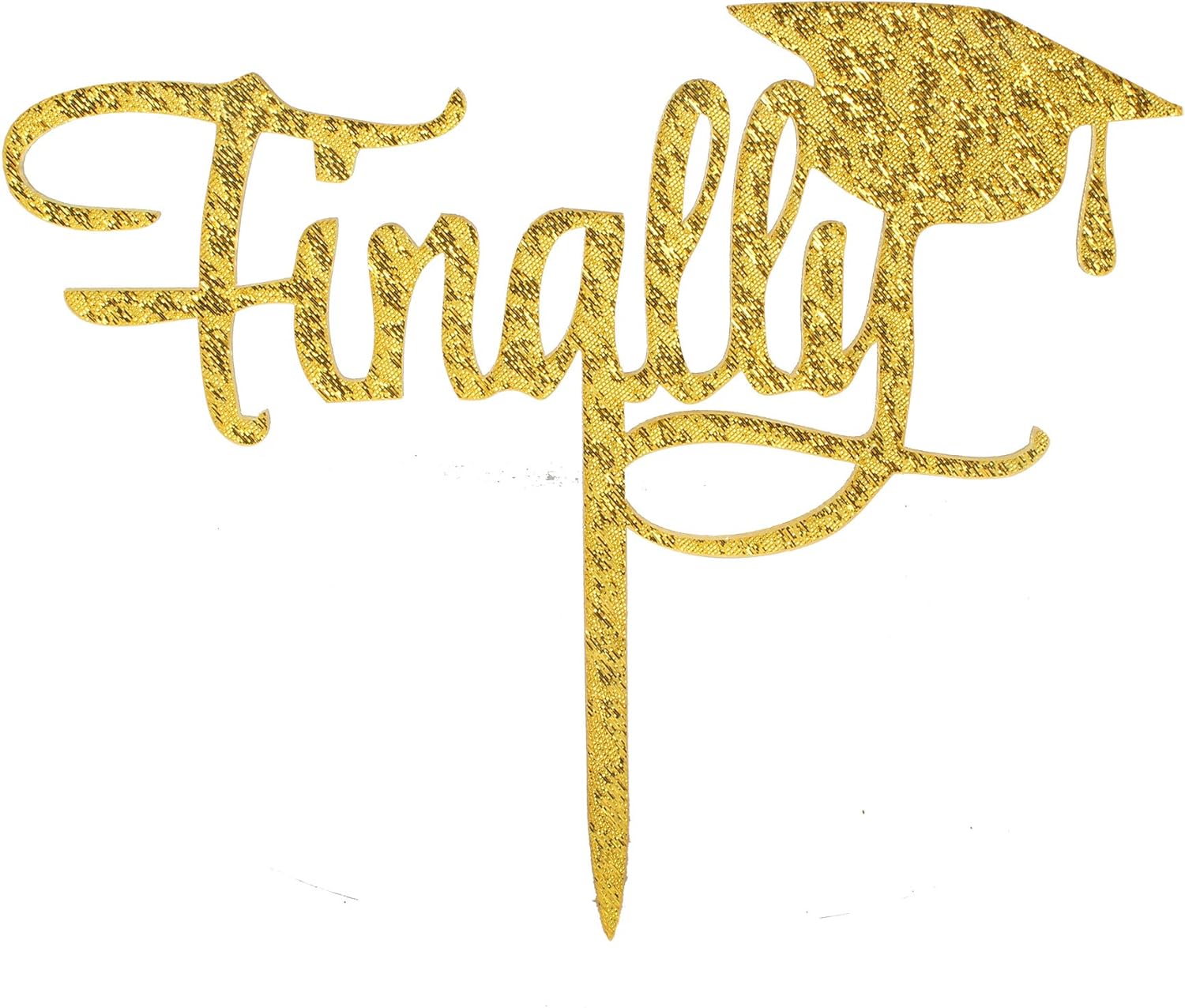Amazon.com: Finally Acrylic Cake Topper, Congrats Grad Cake Topper ...