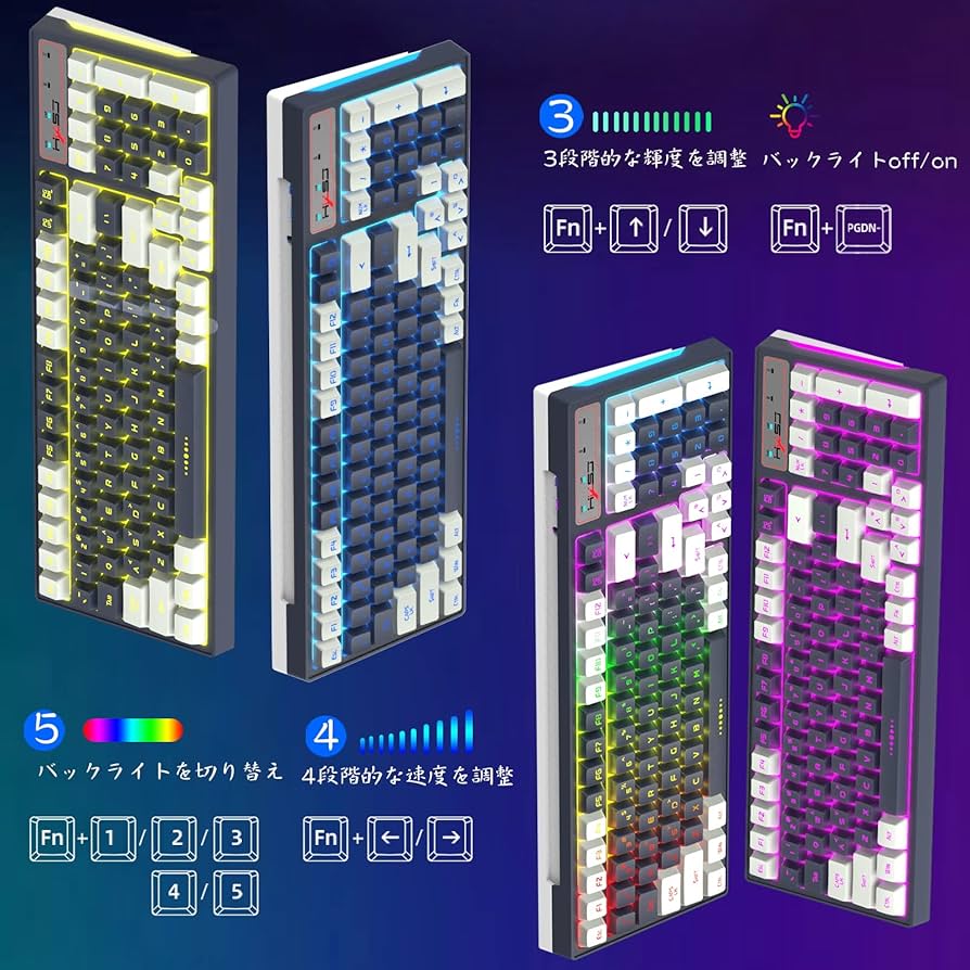 Amazon | 【4in1セット】無線ゲーミングキーボード＆マウス