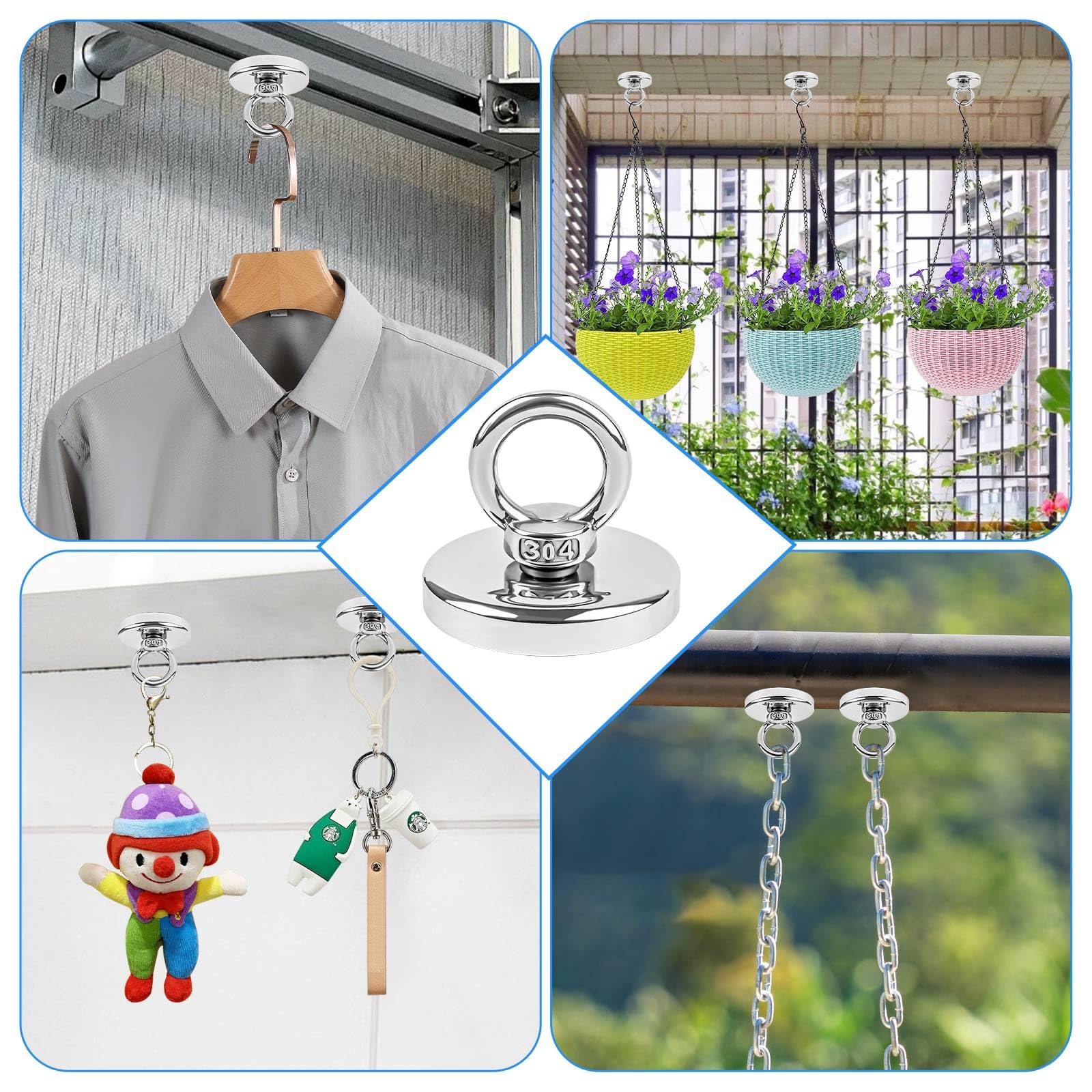 Aimant De Pêche Neodyme Puissant - 1 Pièce, Diamètre 42 mm, Force 55 kg Pour Industrie, Science Et Garage