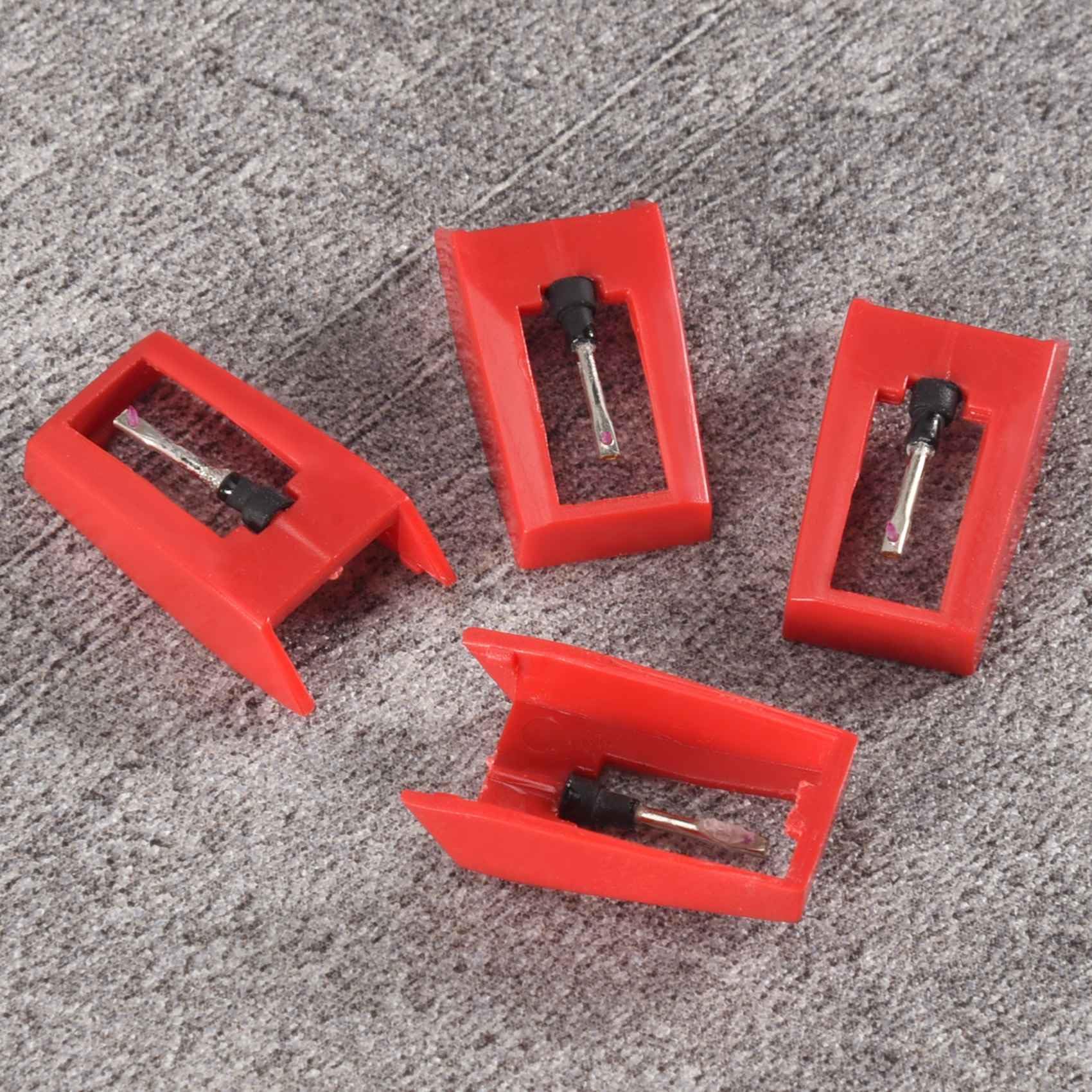 Kqcibz 4 Pcs Record Player Needles, Universal Replacement Stylus Needles Replacement Stylus Needles for Vinyl Record Player