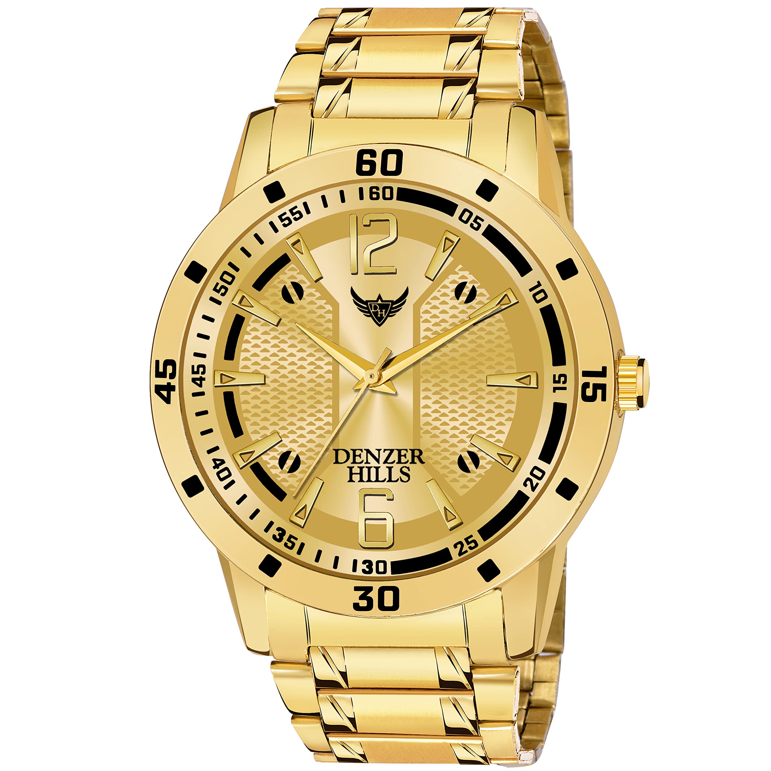 DENZER HILLS Mens Big Face Stainless Steel Analog Quartz Watches Fashion Business Chronograph Wrist Watches for Men (B0BSLN3S2N) Amazon Price History, Amazon Price Tracker