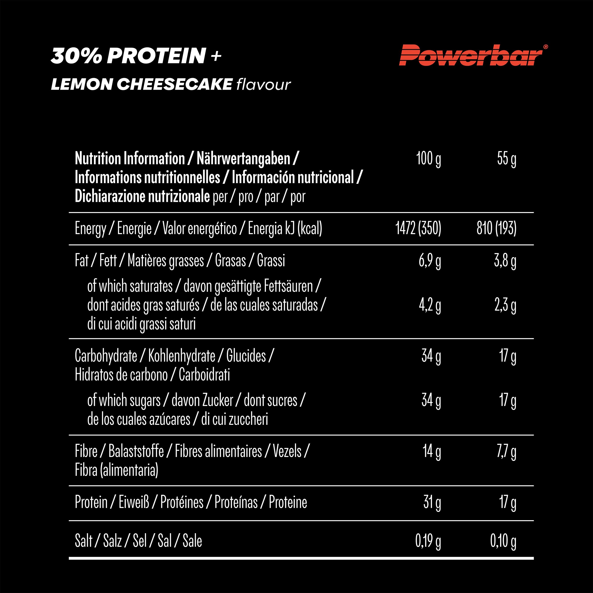 Powerbar Protein Plus Bar 30% (15x55g) Lemon Cheesecake - Riegel - Protein Riegel – Ansicht 6