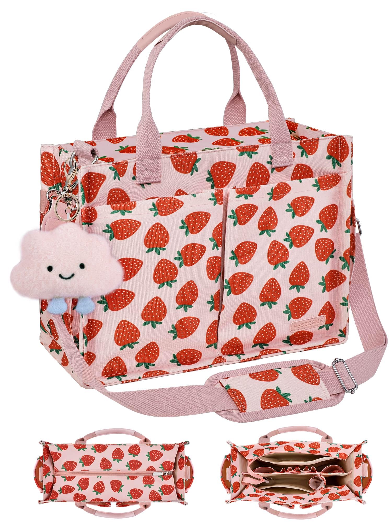 BESBESME Canvas Tote Bag - travel totes | Mubboo